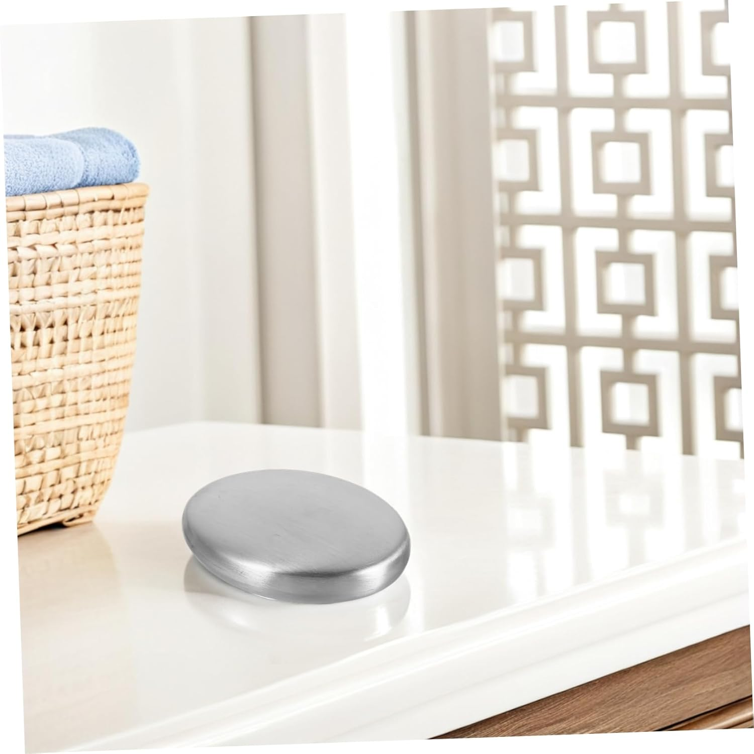 Hoement Odor Removing Stainless Steel Soap Bar for Hands Odor Absorber Soap Small Metal Easy to Clean Dishwasher Safe image number 6