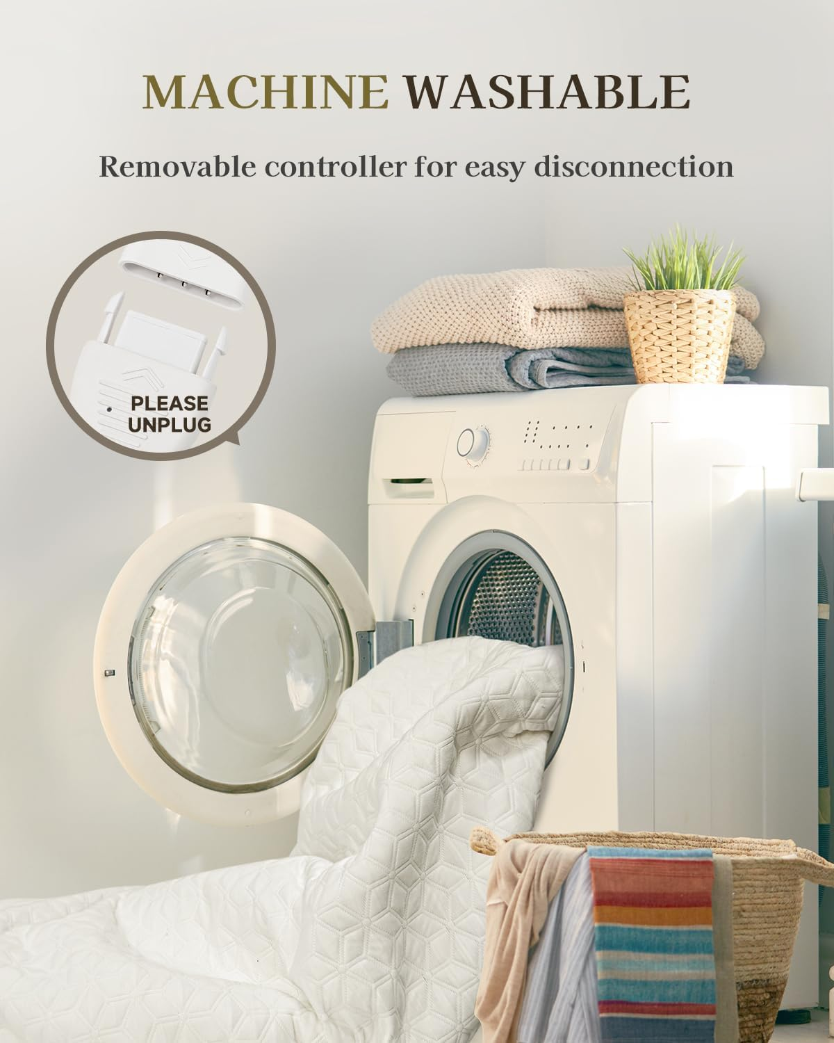 GOTCOZY Electric Blanket Double Size - Fitted Heated Underblanket Dual Control with 6 Heat Settings & 10 Hour Auto Off(193X137Cm) image number 3