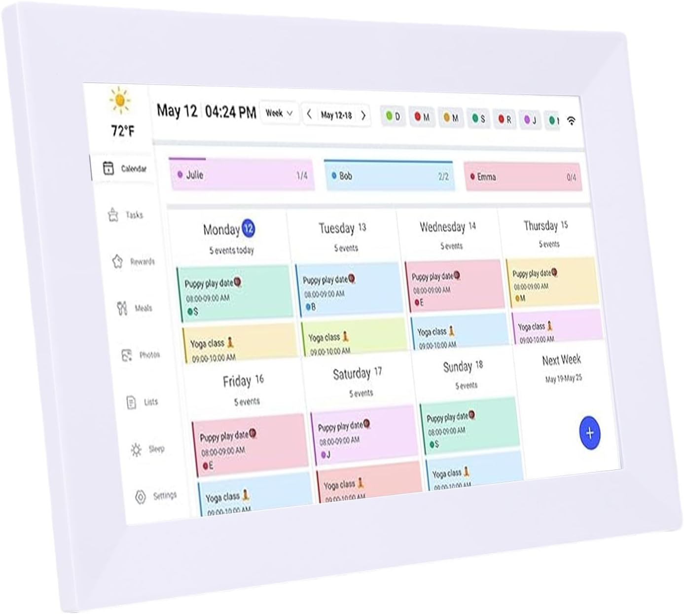 15.6 Inch Digital Calendar, Electronic Planner & Chore Chart, 1920 * 1080P Full HD Smart Touchscreen Interactive Display for Family Organizer Schedules, Desk & Wall Mount (AU)