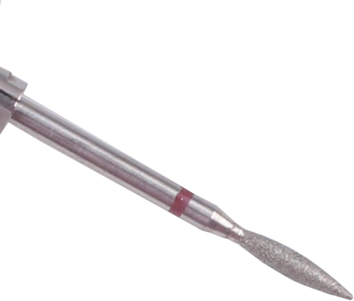 MZCMSL Flame Shape Diamond Cuticle Nail Drill Bit Set, 6Pcs Pro Manicure Drill Bits for Nail Prep, 3/32 Shank Efile Bit(Fine+Medium) image number 4