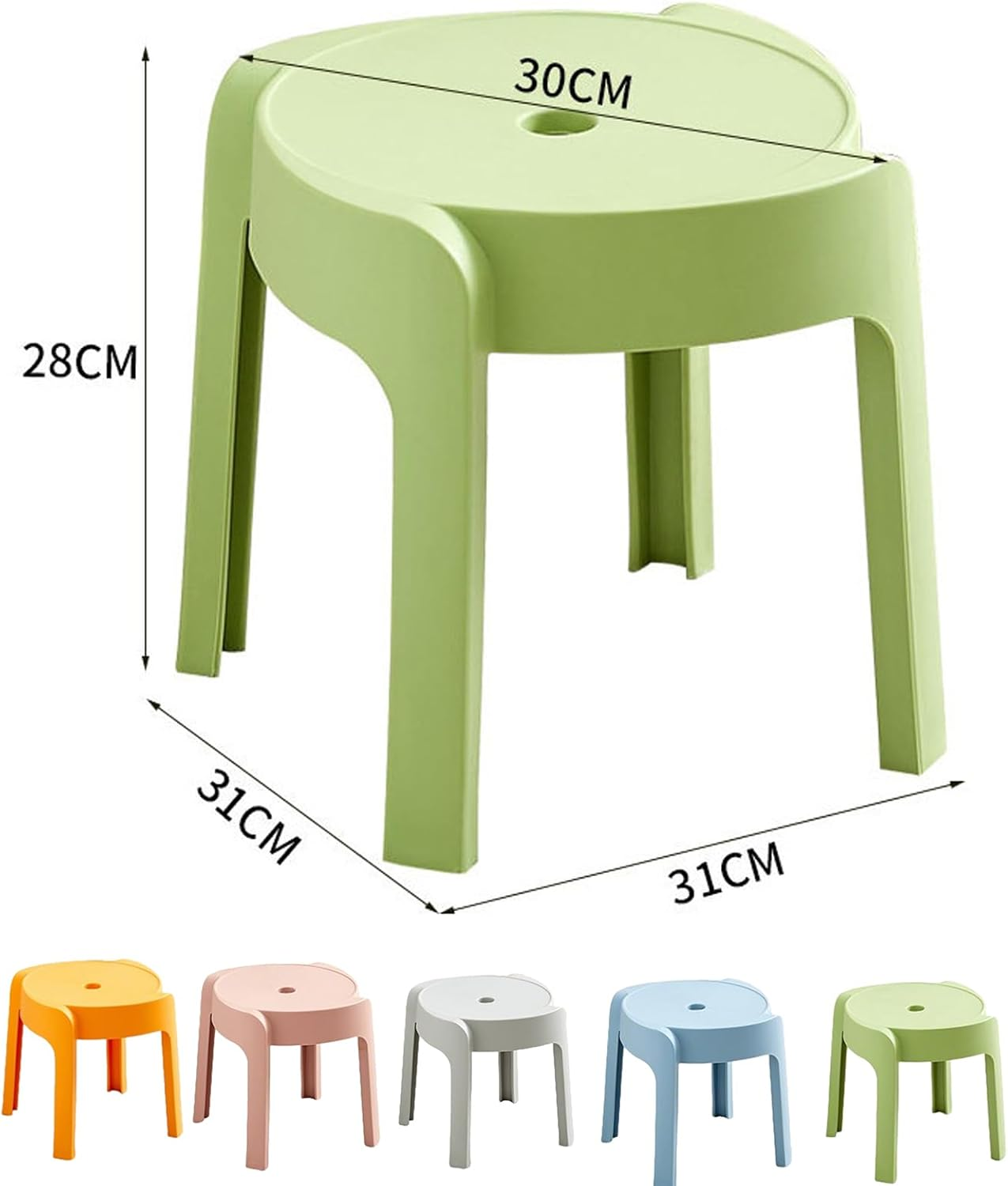 Small Stool under Desk Stable Comfortable Non Slip Ergonomic Kids Stool for Sitting Children Seat for Home Kitchens, Living Rooms, and Bathrooms (Pink) image number 4