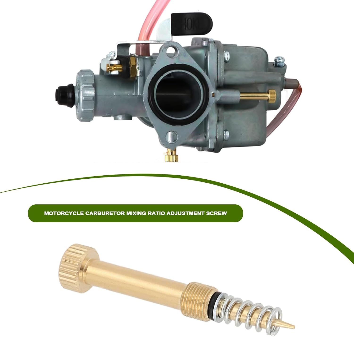 Emsea 2PCS Carburetor Air Fuel Mixture Screw Compatible with Mikuni VM22 Compatible with YBR 125 M6X0.5 Length 42Mm for Motorcycle Repair Workshops Racing or Competitions image number 6