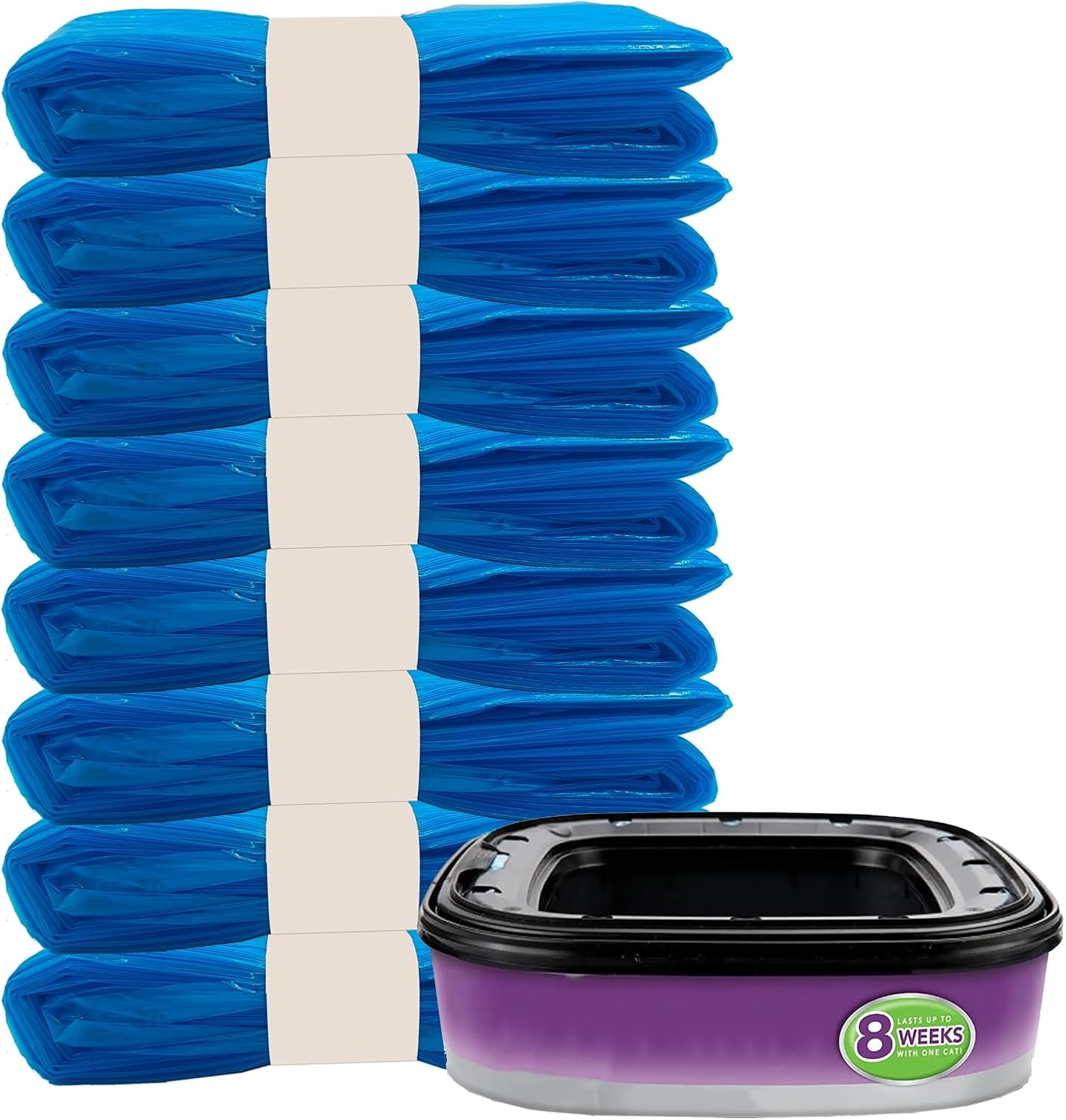 Cat Litter Refills Bag Compatible with Genie Disposal Litter Refill Cartridge,Original Refill Cartridge Is Not Included,8 Pack image number 3