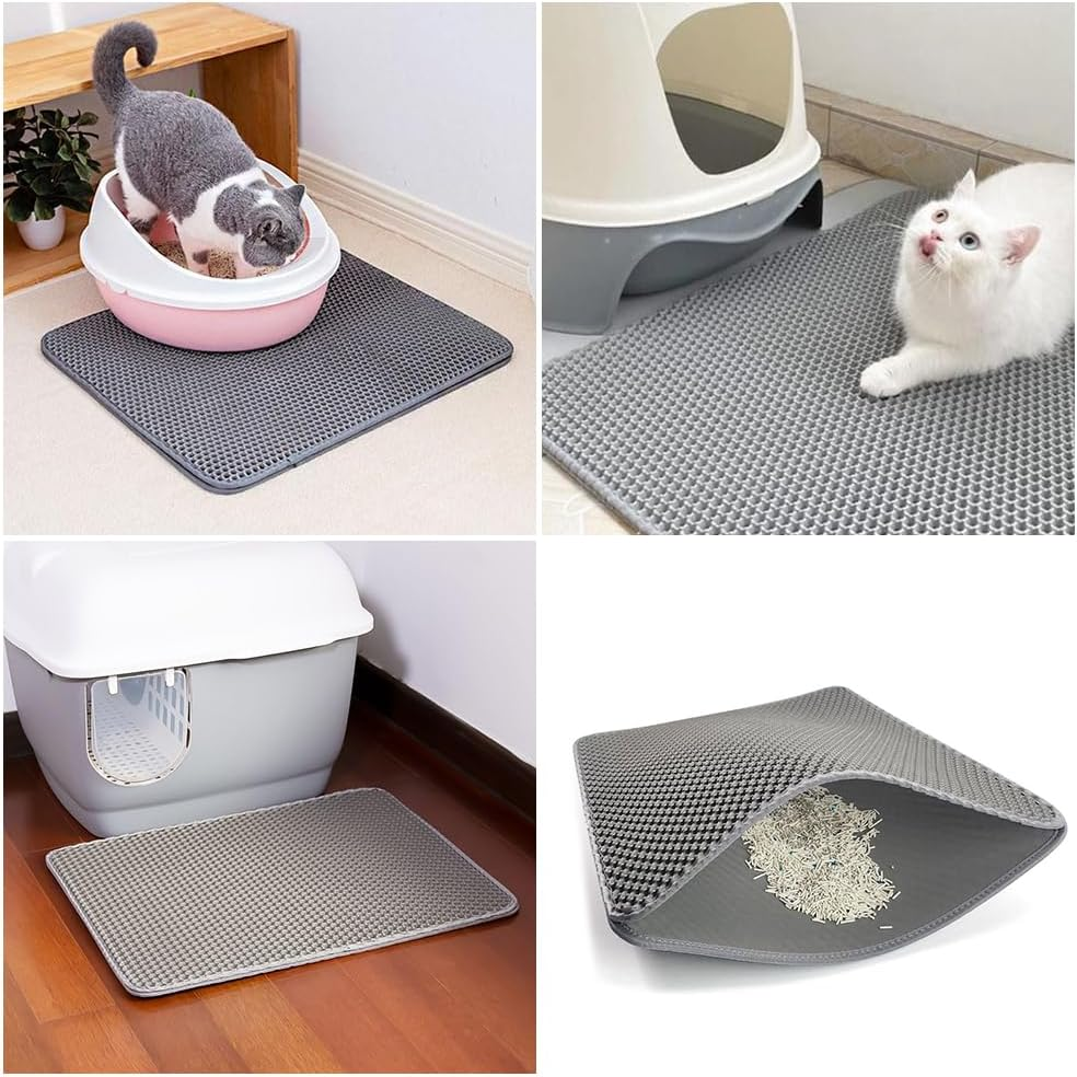 Cat Litter Tray Mat, Cat Litter Mat for Cat Litter, Cat Litter Mat, Double Waterproof and Non-Slip, Cat Litter Mat, Double Layer Cat Mat, Cat Litter Tray, 30 X 30 Cm