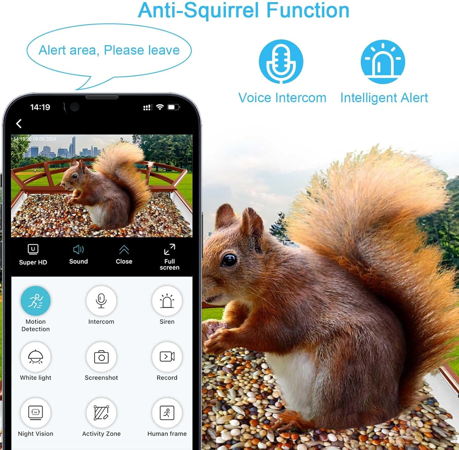 Vuebee Smart Bird Feeder Camera, Solar Powered Bird Feeder, Automatic Video Capture & Motion Detection, with AI Identify Function - Compatible With Blink Outdoor Camera image number 2