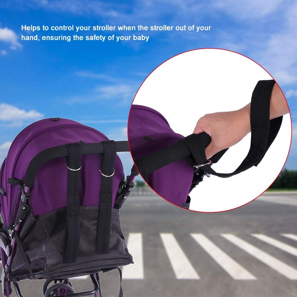 Stroller Safety Strap, Comfortable Cushioned Stroller Wrist Strap for Baby Stroller for Carriage for Pram image number 2