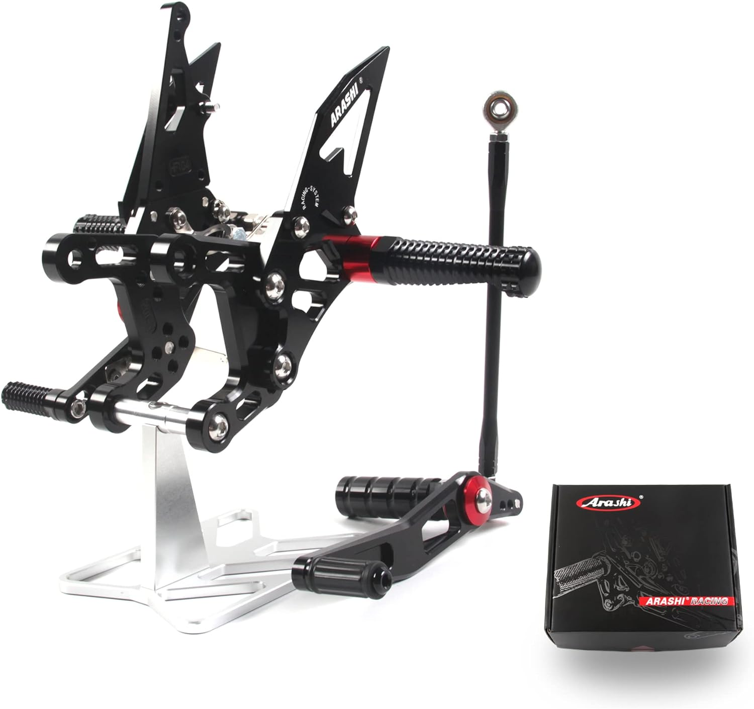 Arashi(Version 2.0) Adjustable Rearsets for YAMAHA YZF R1 2009-2014 Motorcycle Accessories Foot Pegs Footrests Rear Set YZF-R1 Black 2010 2011 2012 2013 image number 5