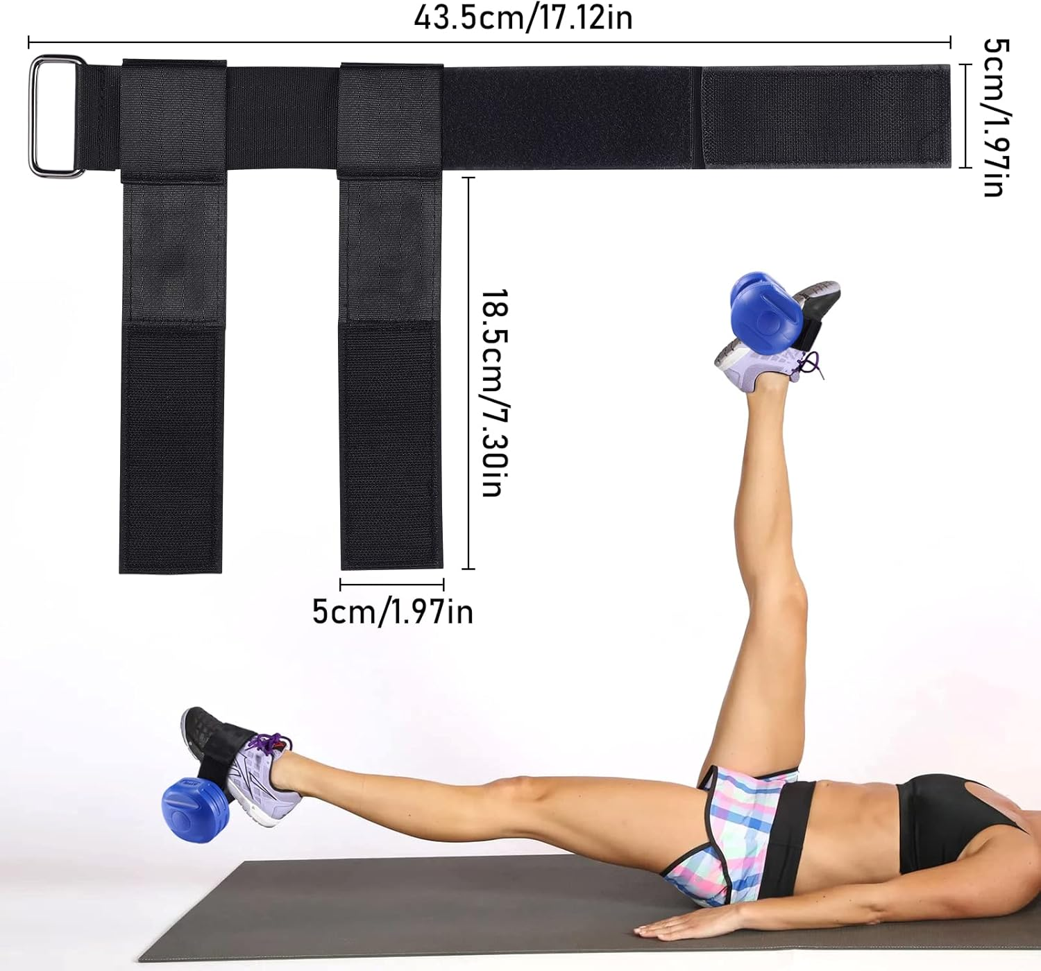 TOBWOLF 2PCS Tibialis Trainer, Adjustable Weights Dumbbell Ankle Straps, Ankle Weights Lifting Foot Weights Ankle Band for Leg Curl Kickbacks Leg Extensions Booty Workouts Lower Body Strength Training