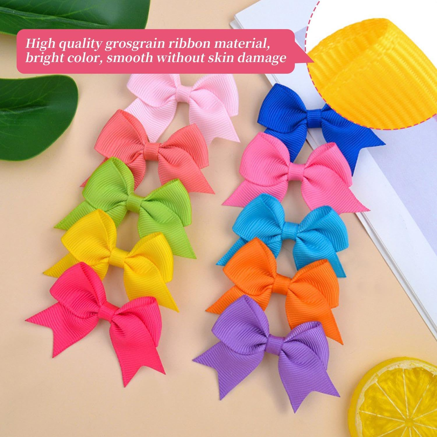 50 Pieces Bow Hair Clips Kids Headwear Cute Girls Hair Clips Colorful Bow Hair Clips Clothing Accessories