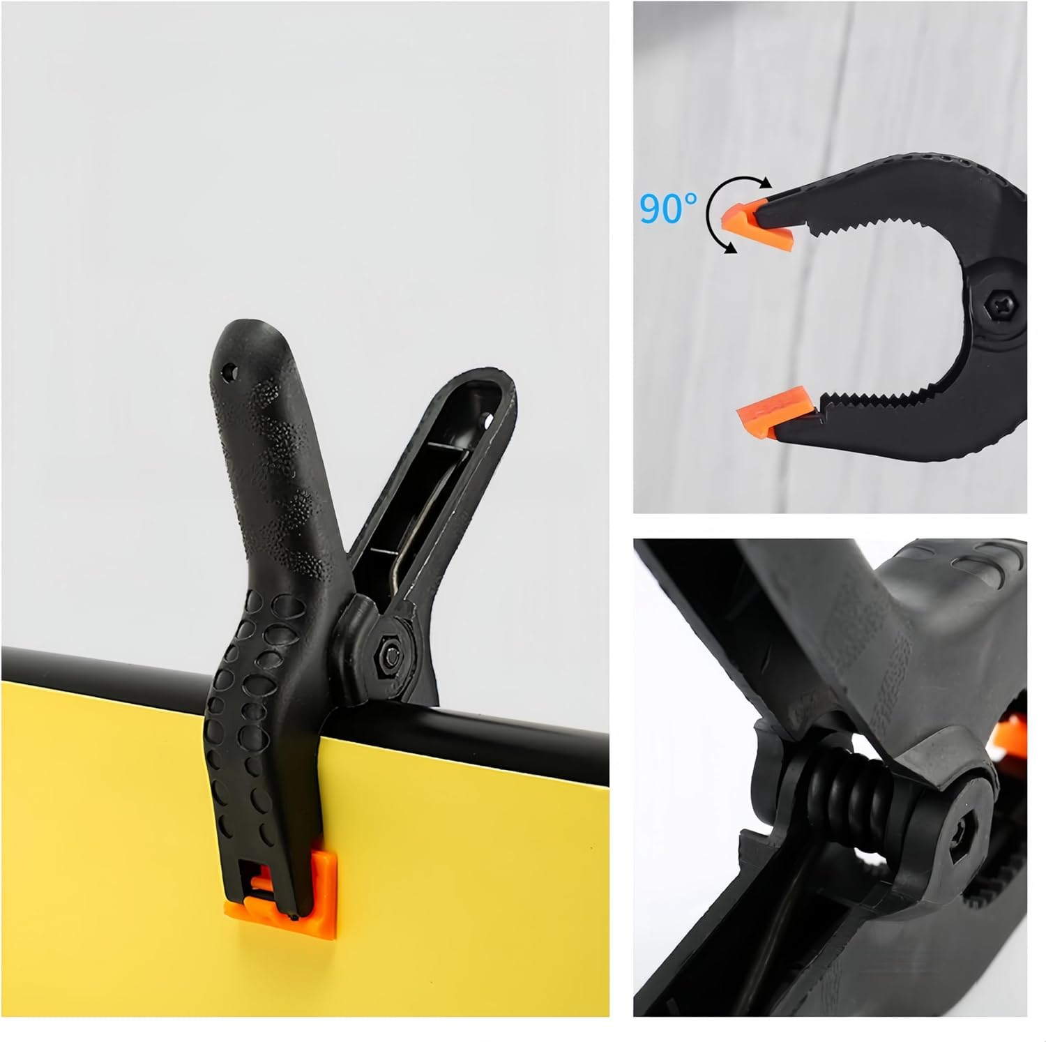 Ai-Oumleef Spring Clamps, 10 Pcs Mini Backdrop Clips, Heavy Duty Nylon Spring Clips, Grip Spring Clips Clamps for DIY Projects, Crafts, Photo Studios, Photo Background(3 Inch) image number 2