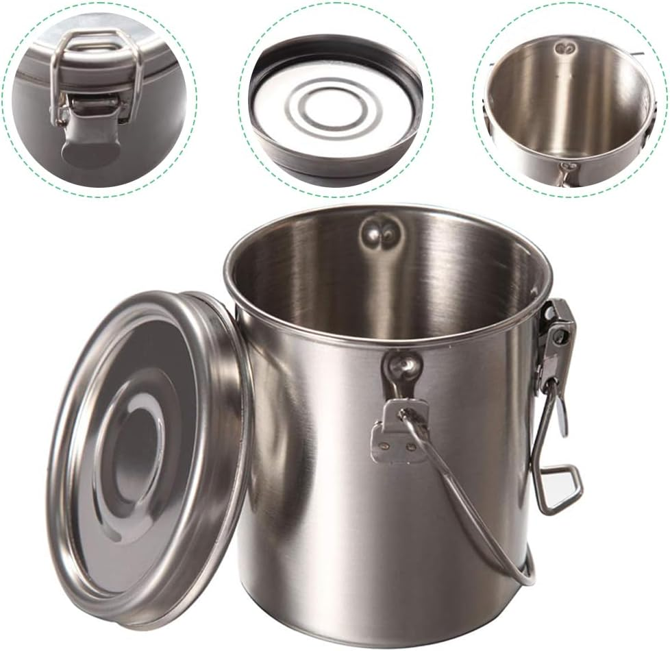 Stainless Steel Paintbrush Washer with Lid & Filter Screen, Brush Washing Bucket with Handle, Painting Brush Washing Barrel Cup Pot image number 6