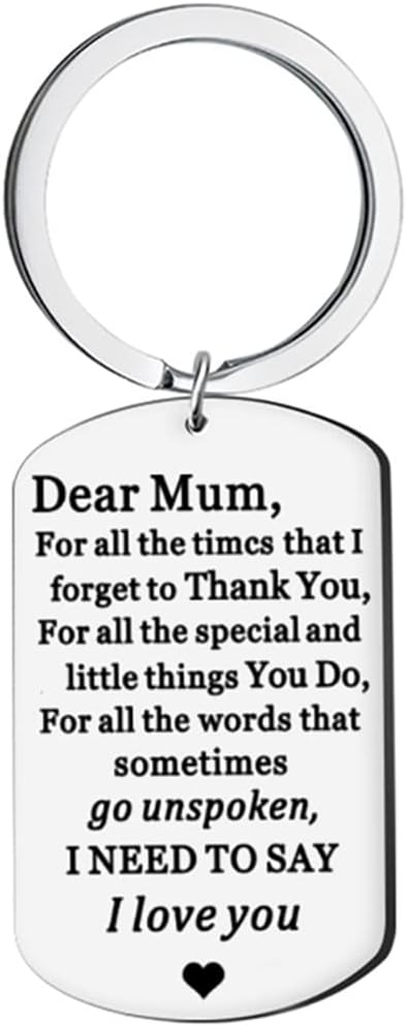 Mama Keychain Gifts for Mom & Mum - I Love You Best Mommy Ever - Christmas & Birthday Gifts from Daughter & Son image number 4