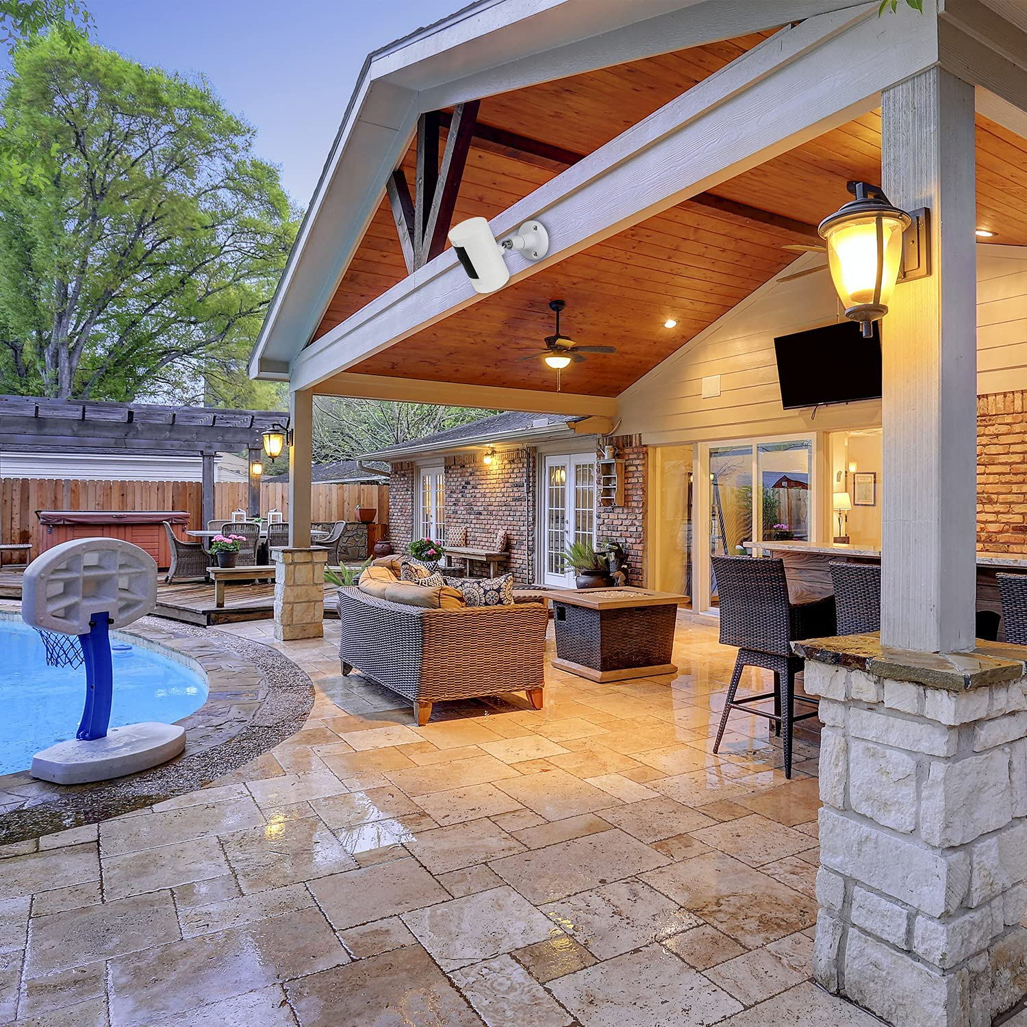 2Pack Adhesive Wall Mount for Ring Stick up Cam & Indoor Cam (1St Gen), 360 Degree Adjustable Screwless Bracket for Surveillance Camera, 2 Ways Installation without Drilling