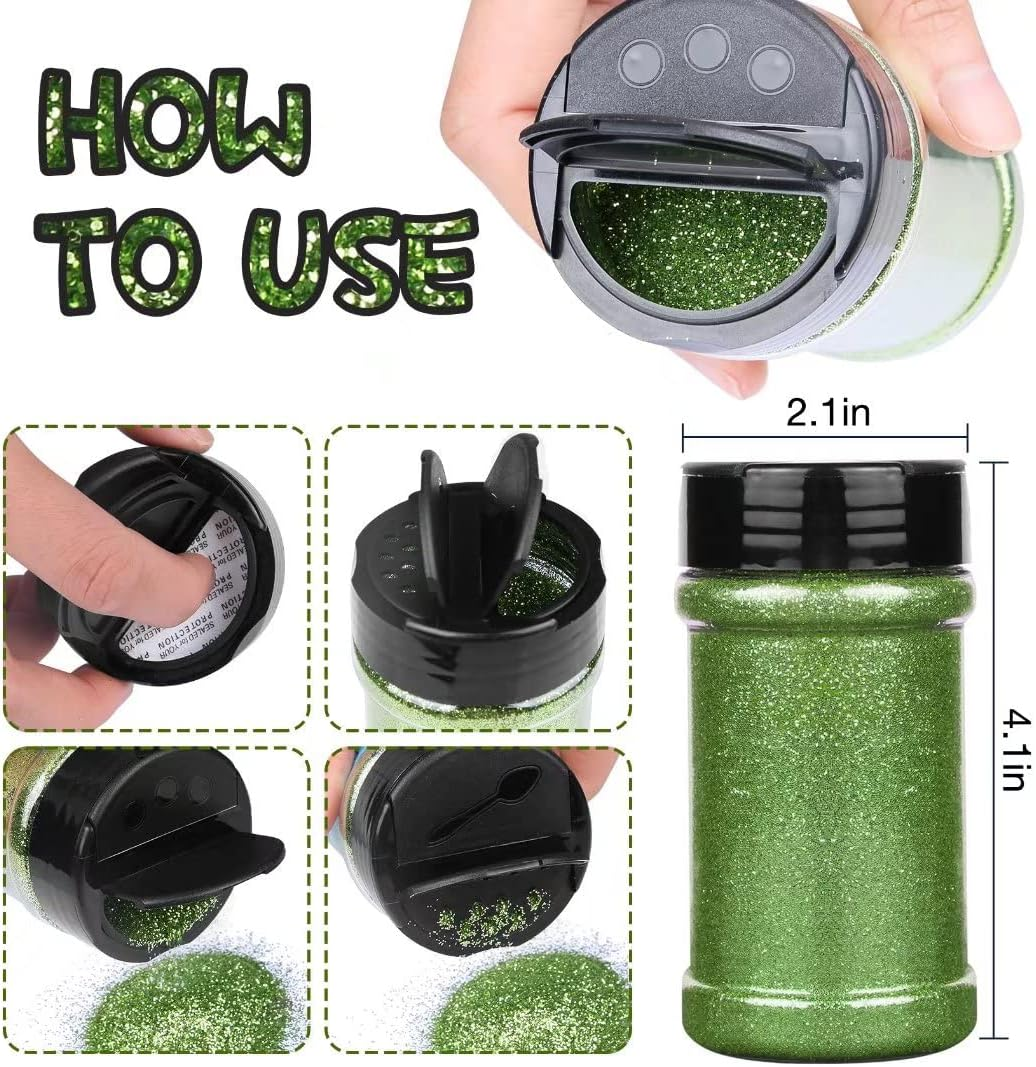 TORC Red Fine Glitter 4 Oz Glitter Powder for Tumblers Resin Crafts Slime Cosmetic Nail Painting Festival Decoration image number 6