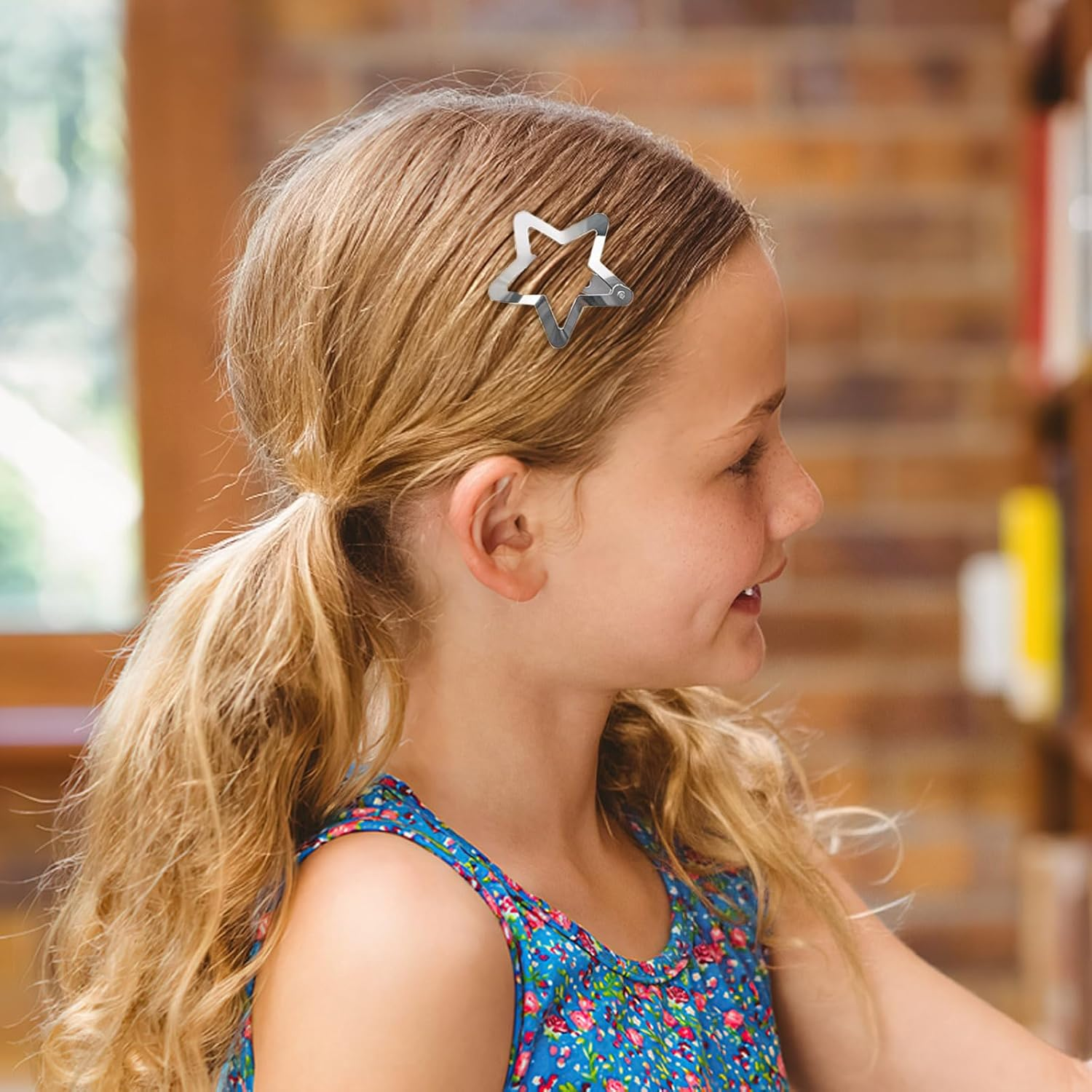 60 Pcs 1.6 Inches Star Hair Clips Snap Hair Barrettes Non Slip Cute Y2K Accessories Silver Metal Hair Clips for Girl Women image number 4