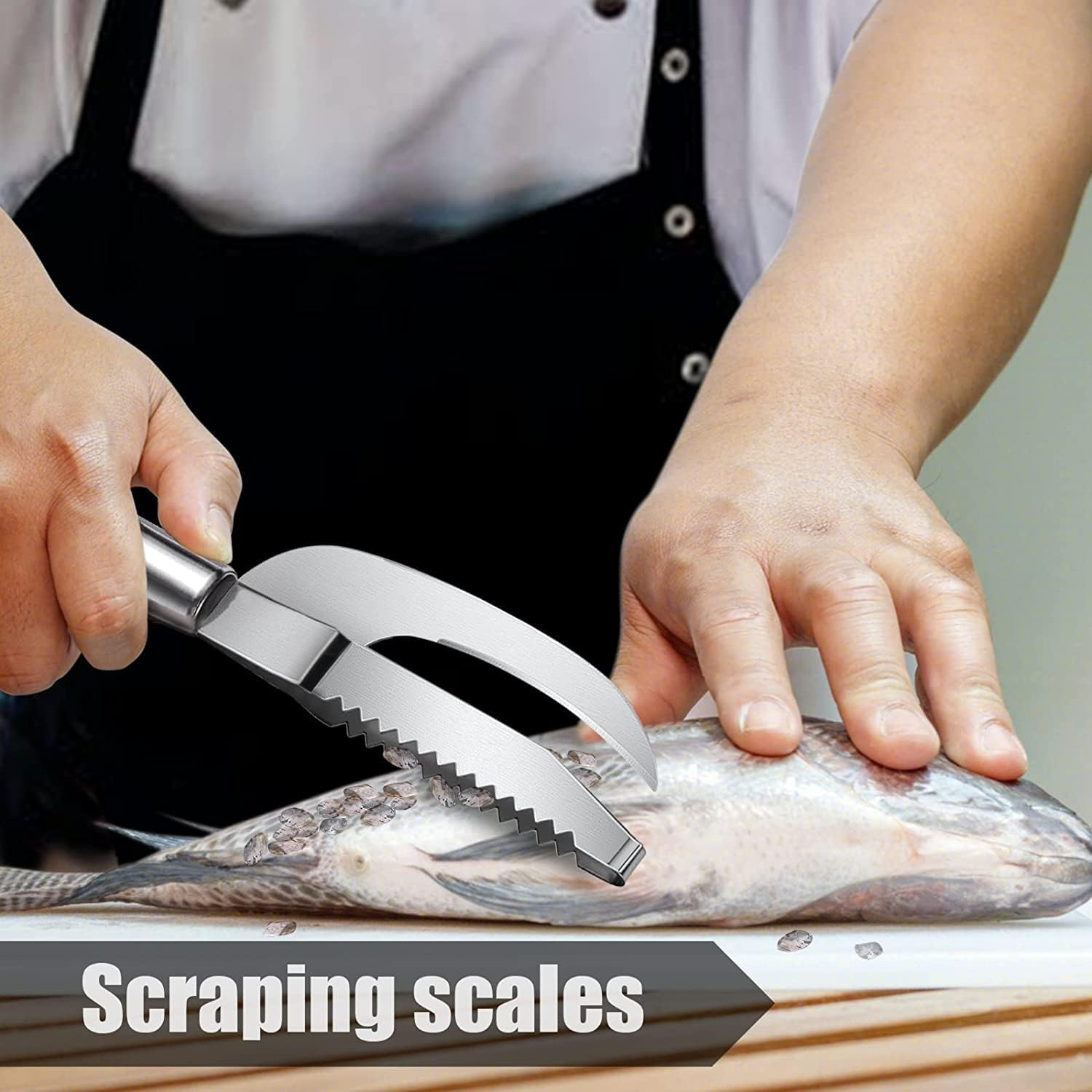 Fish Scale Knife Cut Scrape, 2Pcs Stainless Steel 3 in 1 Fish Maw Knife,3-In-1 Fish Scaler Remover,Multifunction Fish Scale Scraper,3-In-1 Fish Scaler Remover Cutter,Fish Scale Knife Cut Scrape image number 4