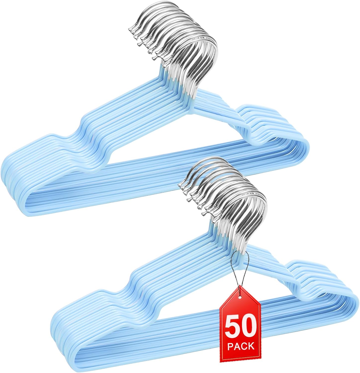 Vivva Non Slip Kids Hangers Not Plastic, [10 Pack] Baby Hangers Stainless Steel Children Cloth Durable for Closet,Perfect Infant Toddler Hanger(Green)