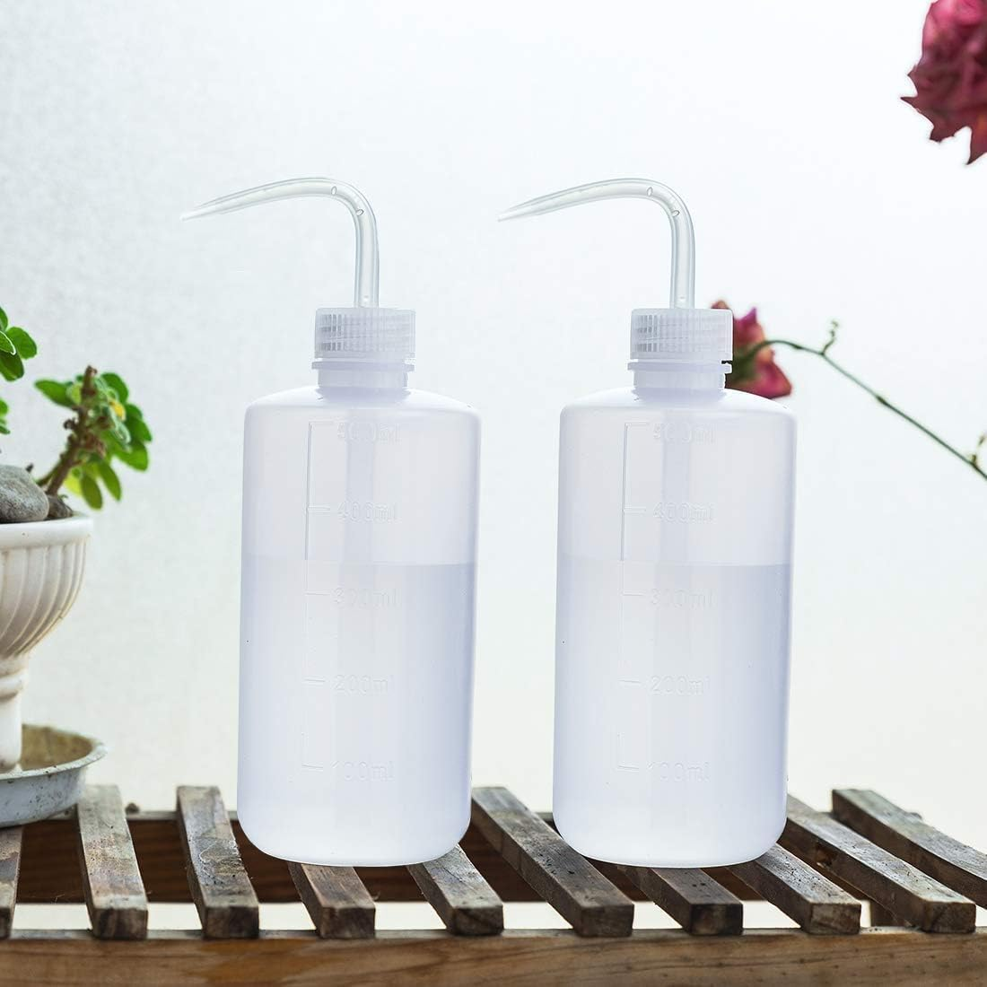 2PCS Squeeze Washing Bottle Succulent Watering Bottle 500Ml Water Squirt Irrigation Squeeze Sprinkling Can Plastic Wash Plant image number 5