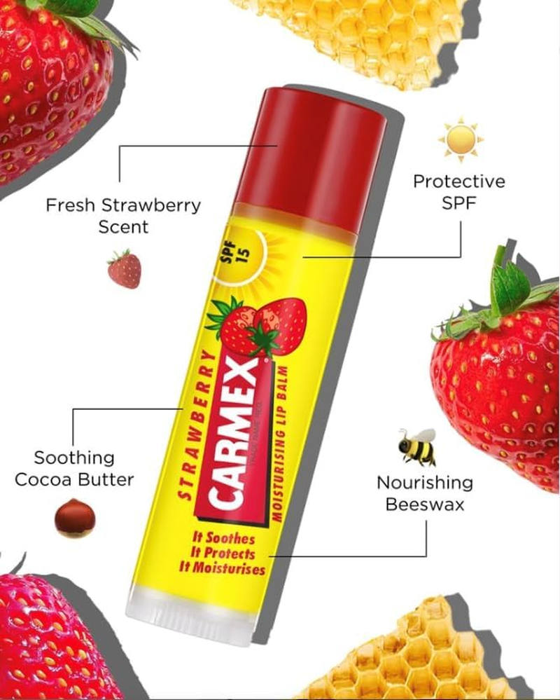 Carmex Strawberry Click Stick SPF 15, 4.25G image number 3