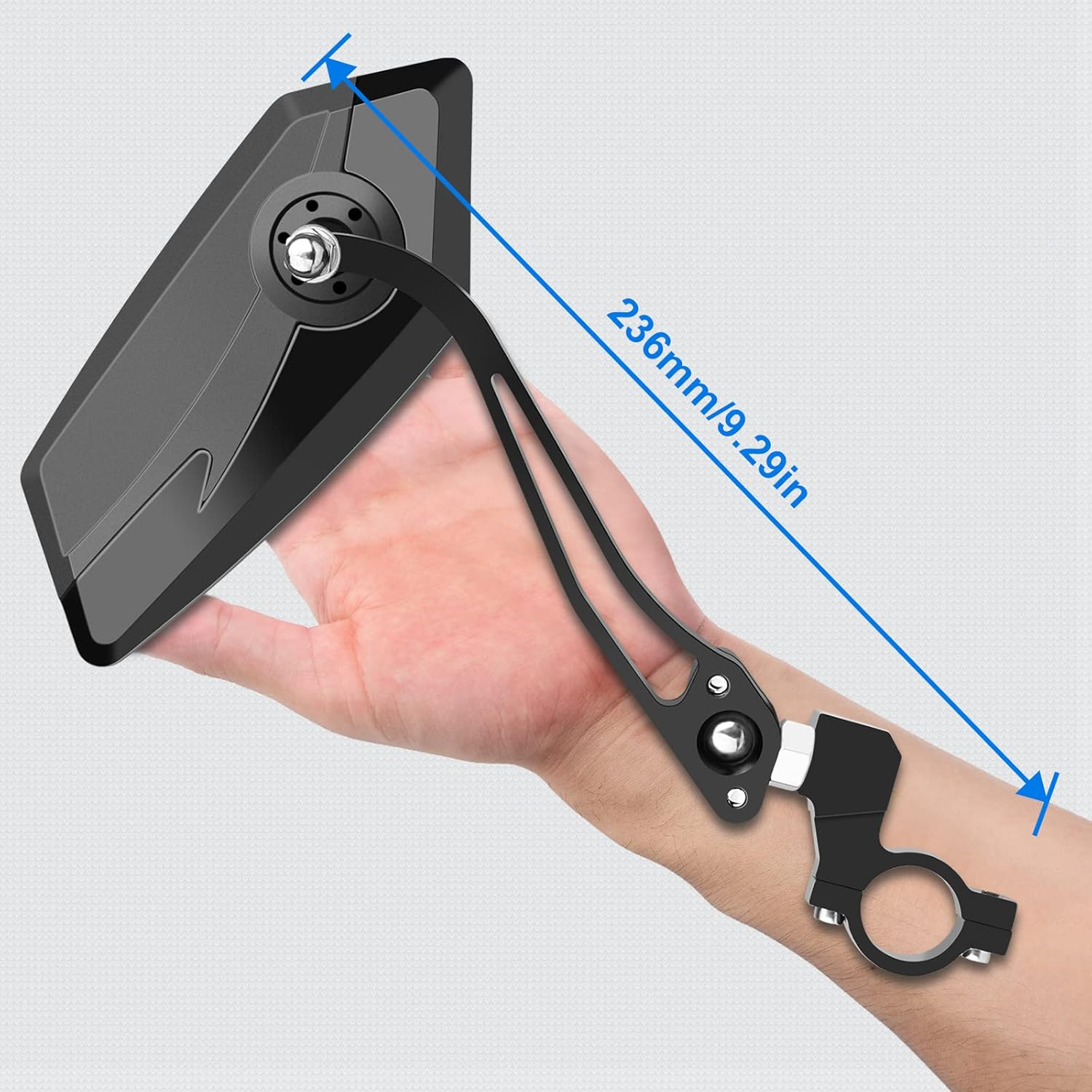 Bike Mirror, [Right 1PC] Diyife HD Wide Angle Large Bicycle Rear View Mirror, 360&deg;Adjustable Explosion-Proof Cycling Mirror for Handlebar 22-25Mm, Shockproof for Mountain Scooter Motorcycle Road Bikes image number 5