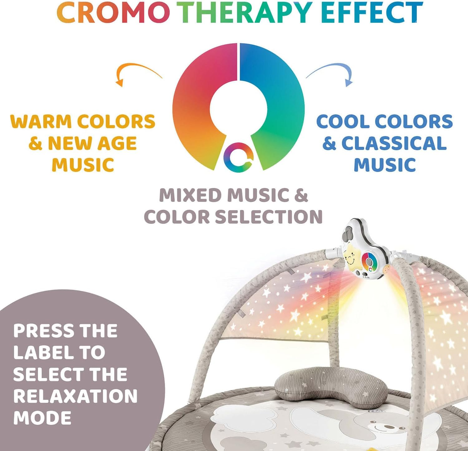 Chicco 3 in 1 Baby Gym Activity Mat, Beige image number 6