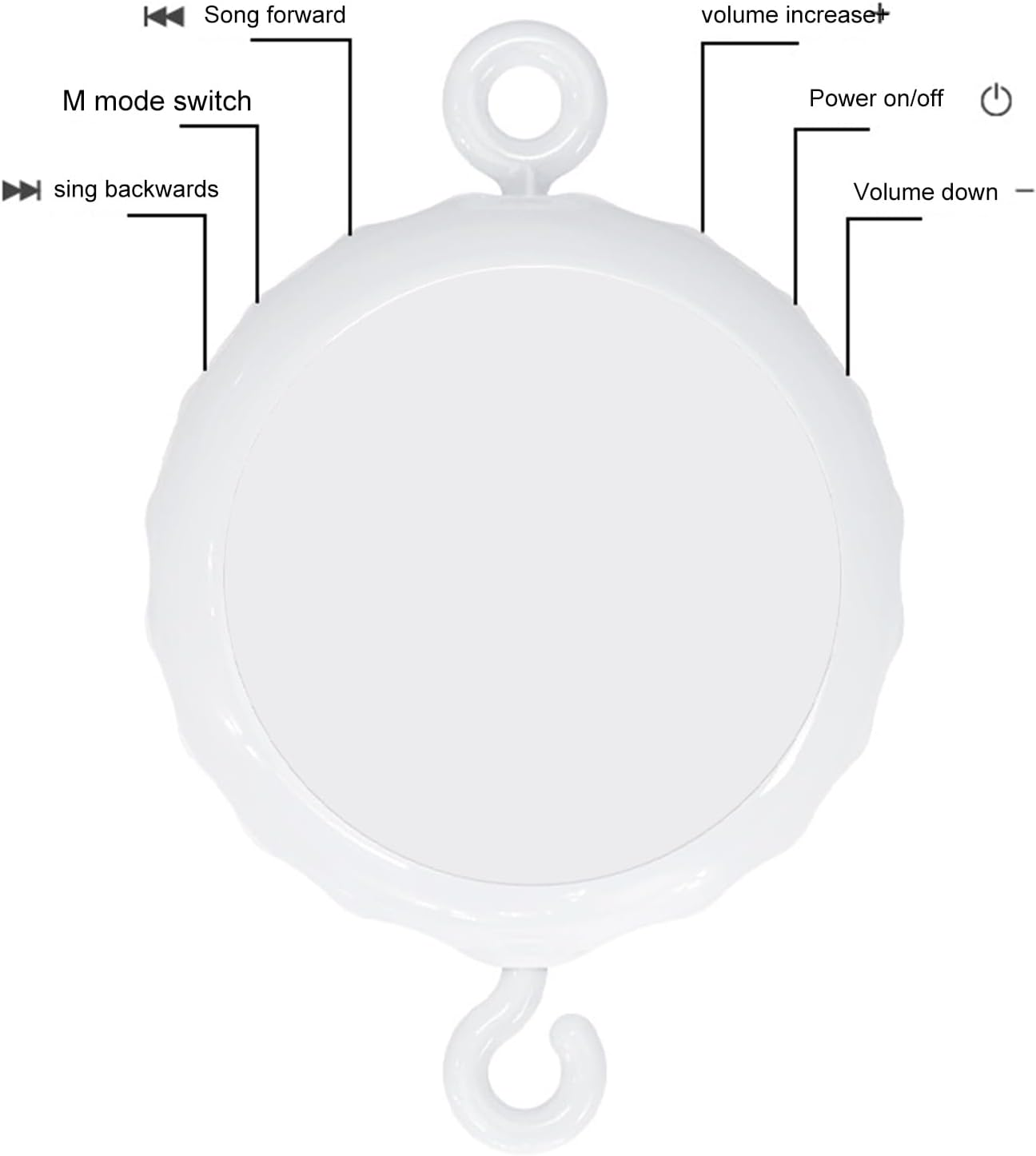 Cradle Sound Machine - Portable Auto Music Player for Sleeping | Baby Room Tone Device with Adjustable Volume, Loop Tunes for Time image number 4