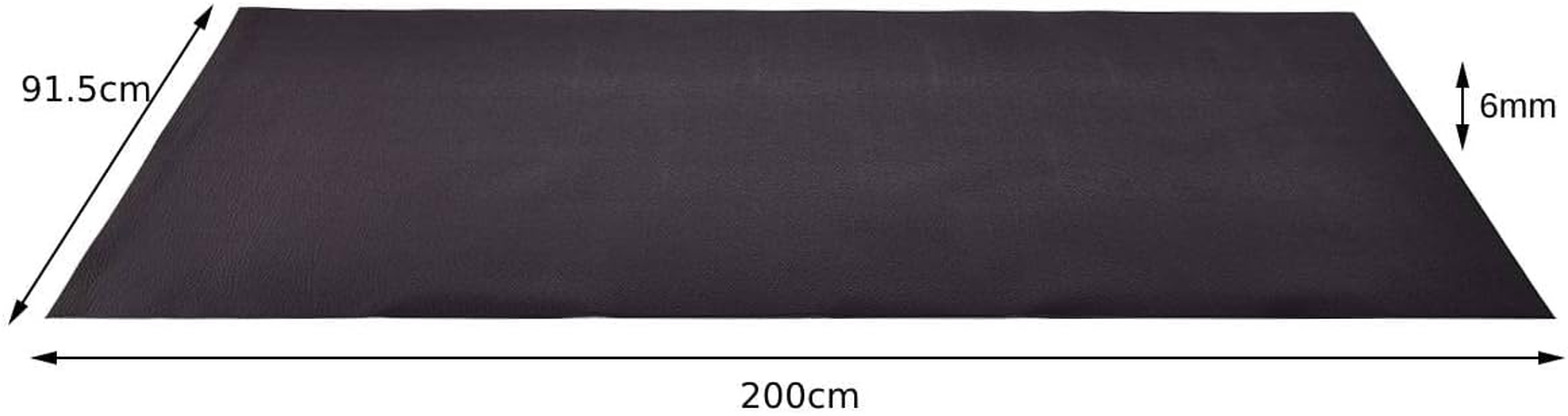 Costway Exercise Mat, Black, High-Density PVC, Floor Protection Mat for Treadmill, Stationary Bike, Elliptical Trainer, Spin Bikes image number 2