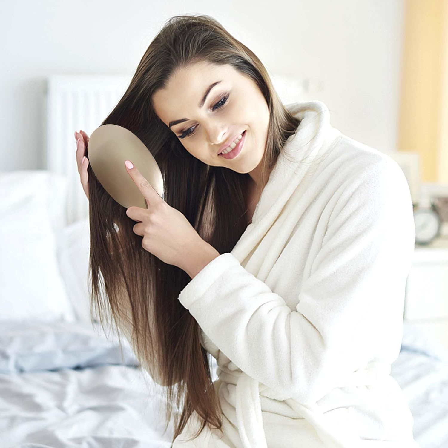 Colexy Set of 4 Hair Brush Set, Anti-Static Massage Relaxation Brushes, Professional Styling Hair Brush for Men and Women, Hair Brush without Pulling for Styling, Curling, Blow-Drying And