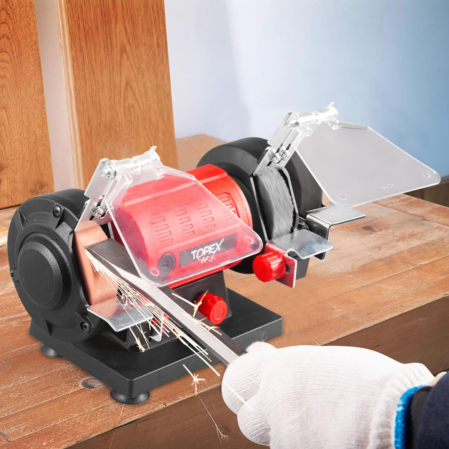 TOPEX 2-Piece Bench Grinder Grinding Wheels for TOPEX 120W Bench Grinder (TX099) image number 6