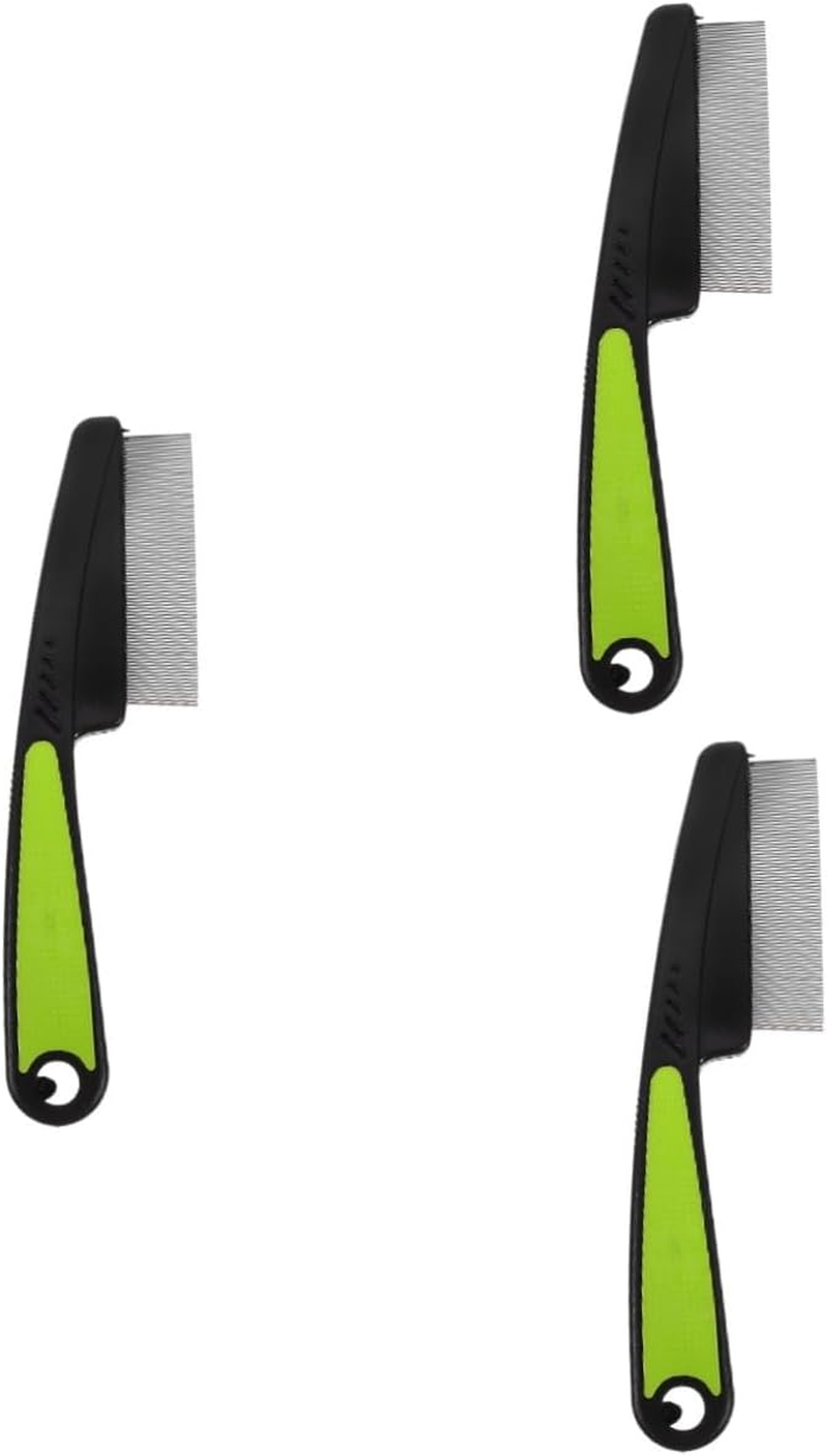 FRCOLOR Sturdy Plastic Stainless Steel Fine Tooth Hair Comb Scalp Brush for Dandruff Hair Combs Ergonomic Handle