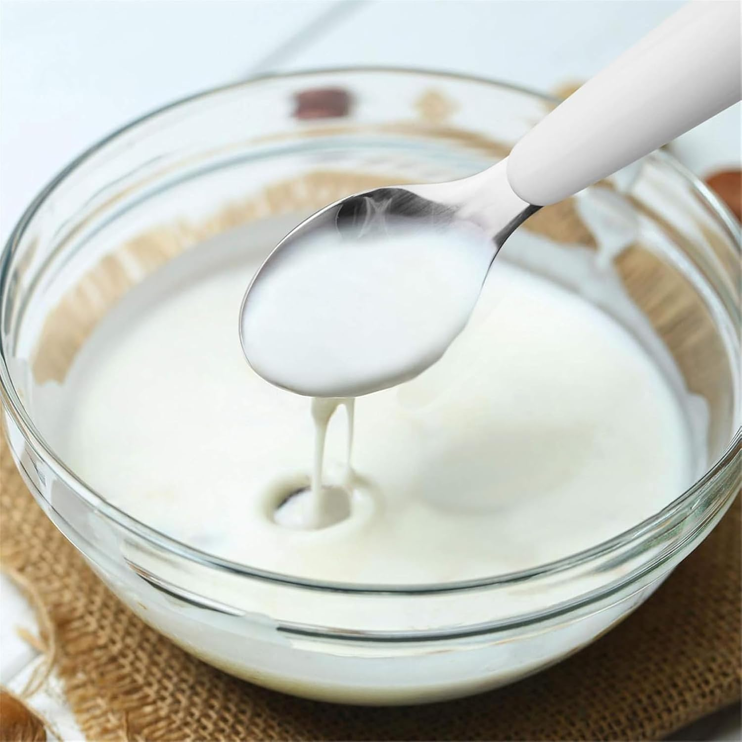 Yeanifeana Stainless Steel Fork and Spoon Set with Travel Case, Durable, Dishwasher Safe Utensils Perfect for Learning to Use (Bear) - Bear image number 3