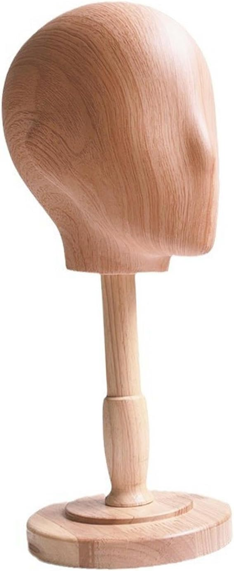 Amagogo Wooden Mannequin Head Stand for Hats Caps,Wig Head Holder Prop Detachable Wood Stand for Shop Styling Hanging Wig Wig Making image number 3