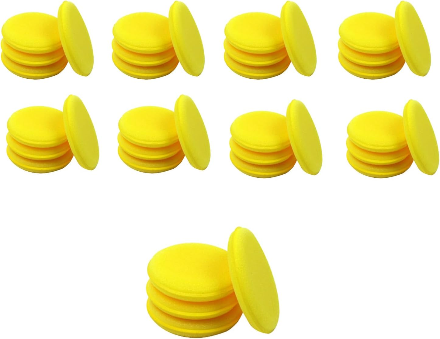 Hysgscwd 36Pcs round Shaped Car Wax Polish Sponge, Car Foam Detailing Applicator Pads, Soft Microfiber Car Polishing Sponges Applicator Pad, Waxing Polish Foam Sponge Vehicle Cleanning Applicator Pads image number 2