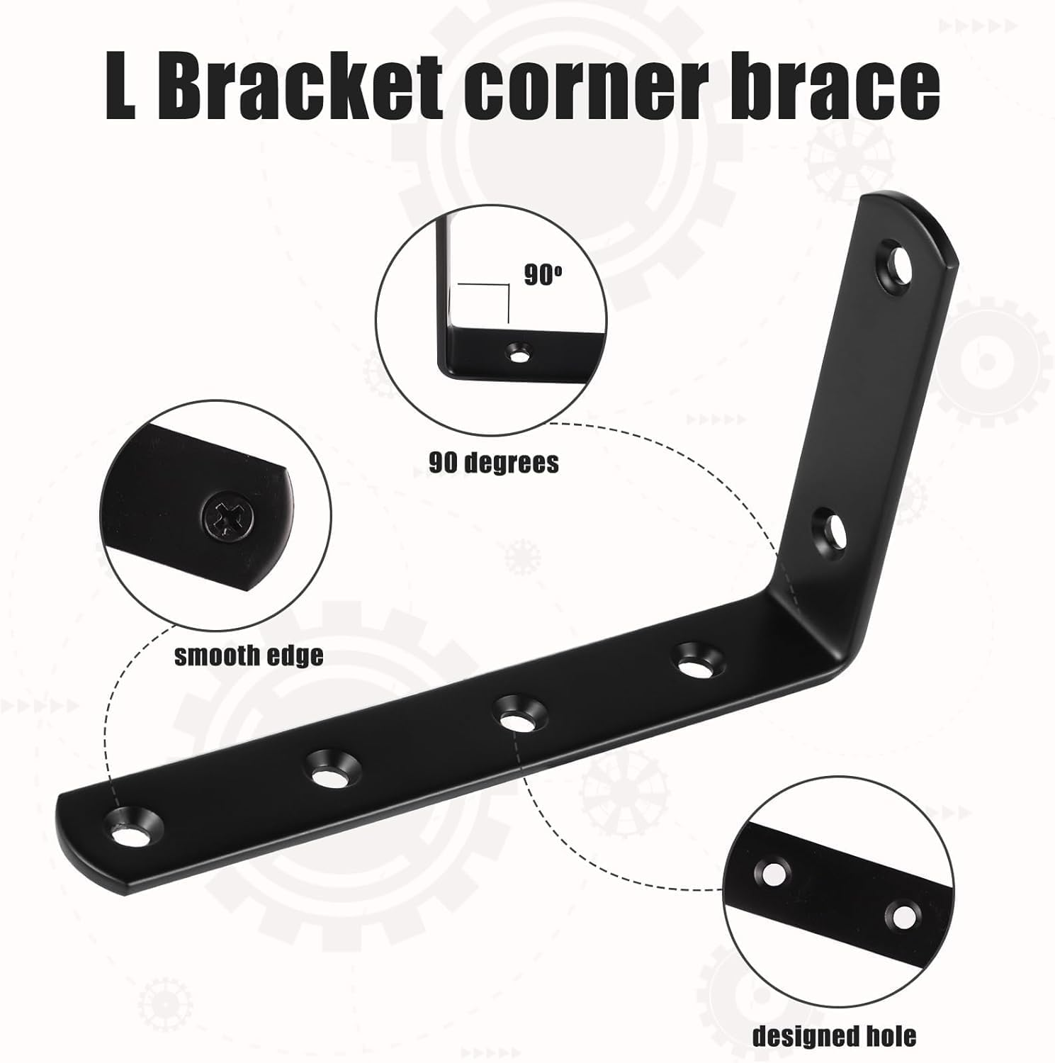 4PCS Furniture Anchors anti Tip Furniture Anchors for Baby Pet Proofing,Furniture Wall Anchor Furniture Dresser Bookshelf Falling Prevention Device for Children (Black-5" X 3") image number 5