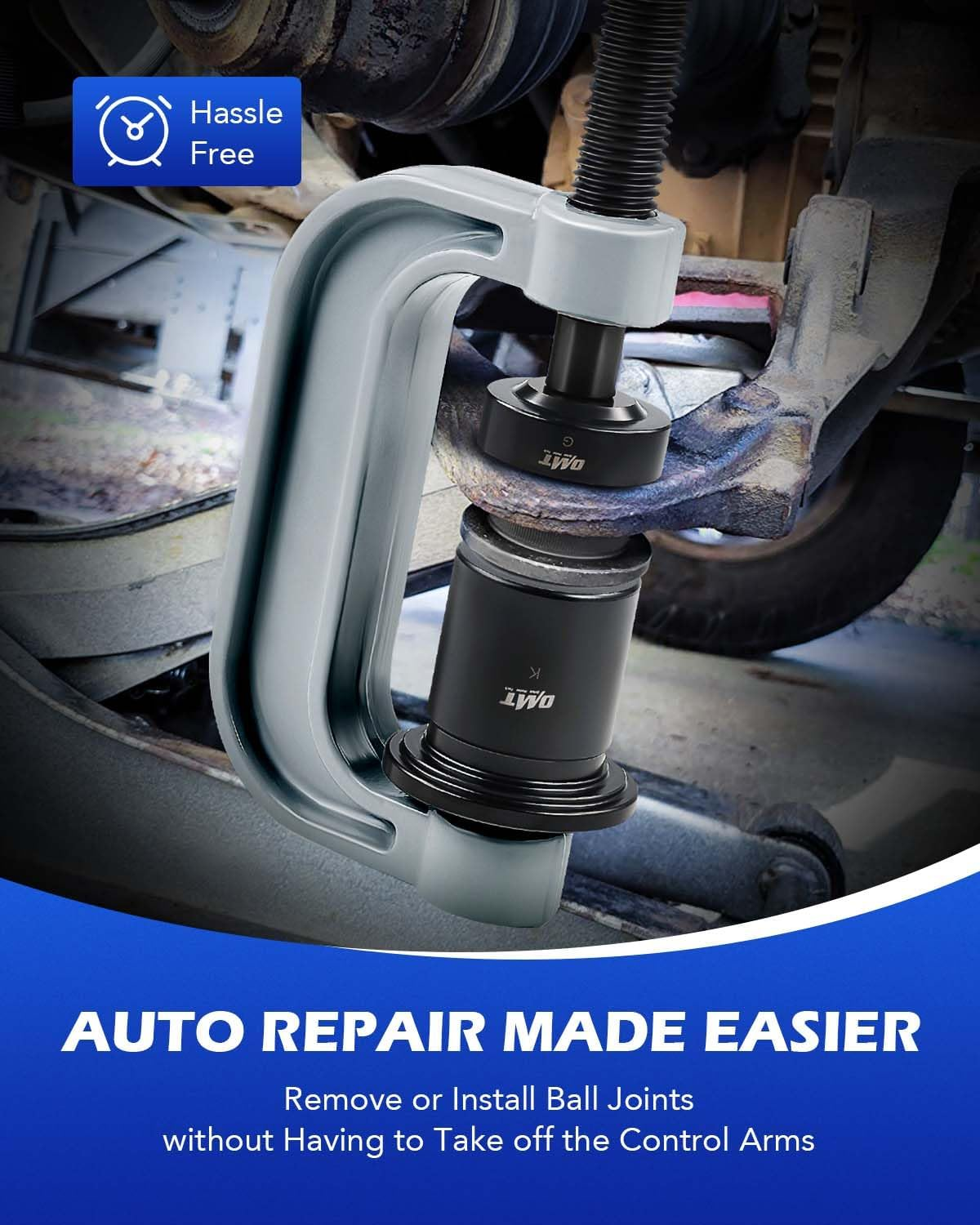 Orion Motor Tech Heavy Duty Ball Joint Press & U Joint Removal Tool Kit with 4X4 Adapters, for Most 2WD and 4WD Cars and Light Trucks image number 4