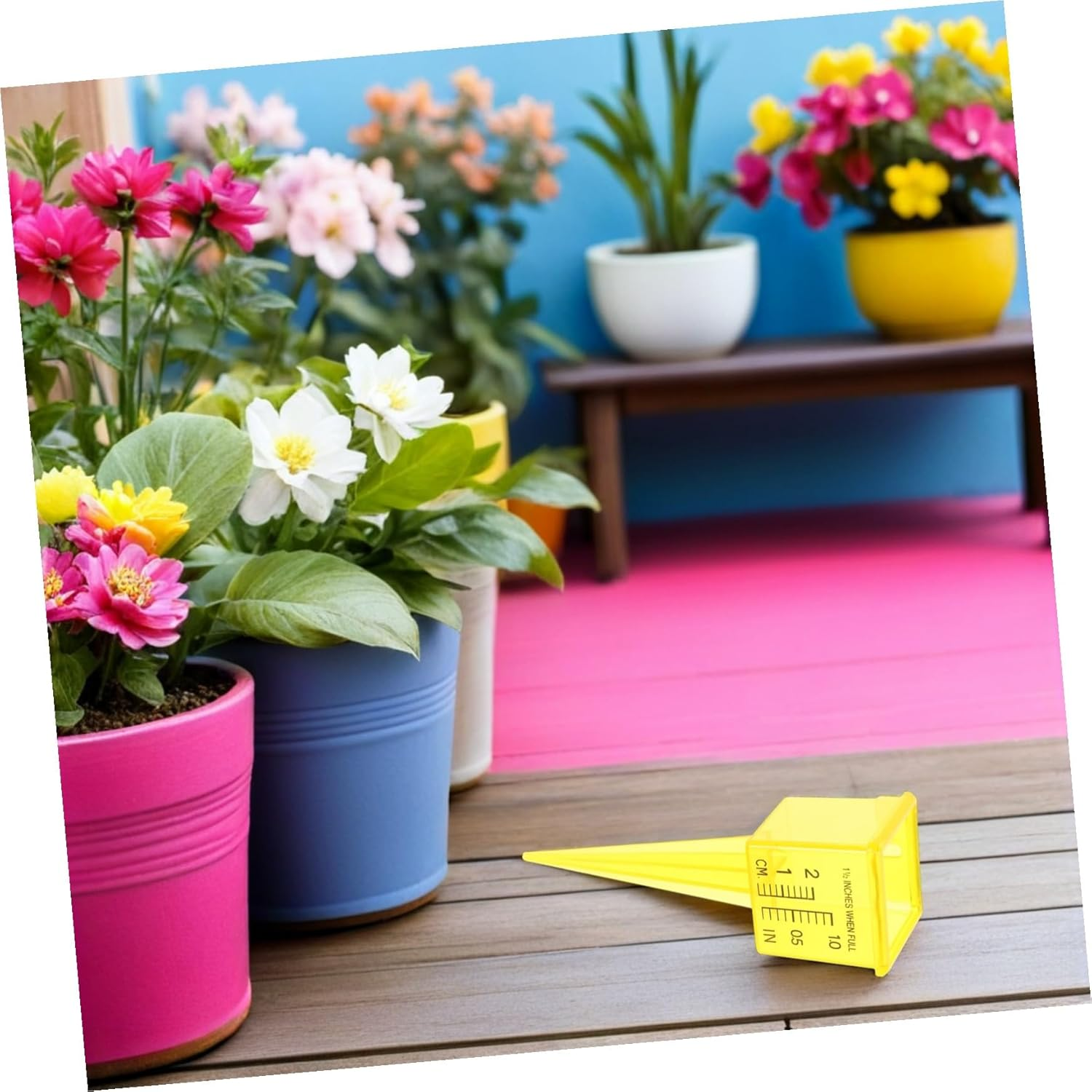 LALAFINA 20Pcs Lawn Rain Gauge Sprinkler Measurement Tool with Wide Mouth for Accurate Rainwater Monitoring in Garden Patio Dual Scale Quick Connect Design image number 3