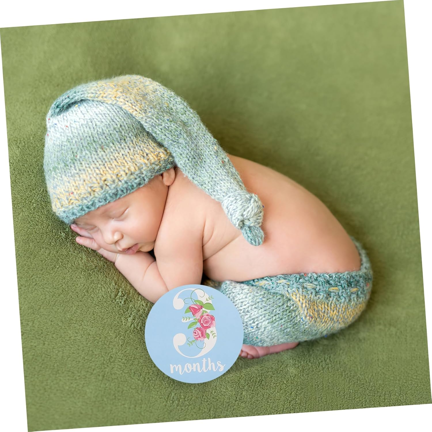 12Pcs Milestone Sticker Cards for Newborn Monthly Photo Prop Decor Adorable Boy Girl Belly Stickers Creative Newborn Monthly Paste image number 6