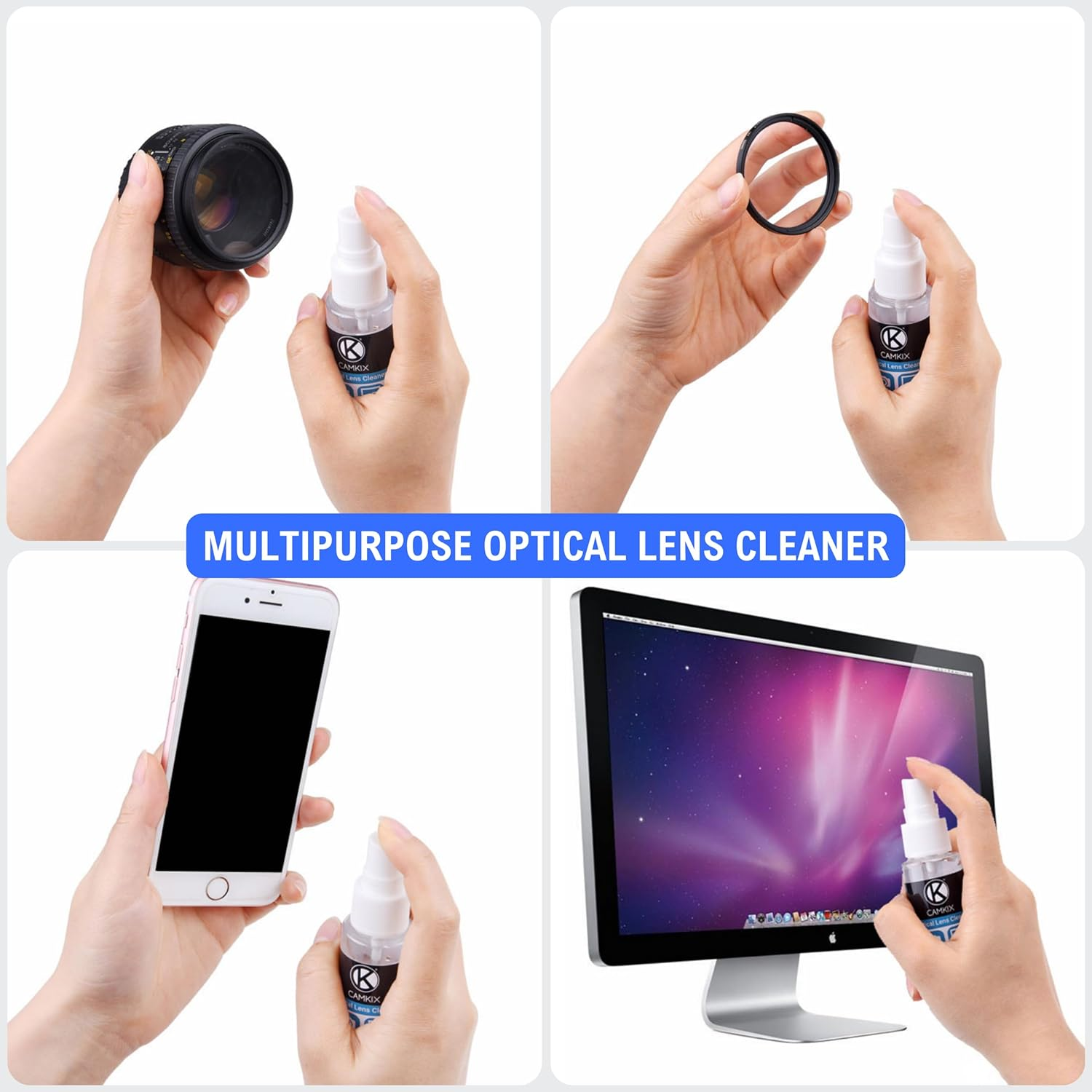 Camkix APS-C Sensor Cleaning Kit Digital Camera Lens Cleaner Kit Compatible with DSLR and Mirrorless Cameras - 10X of 16Mm Dry Cleaning Swabs and 1 Bottle of Sensor Optical Lens Cleaner image number 2