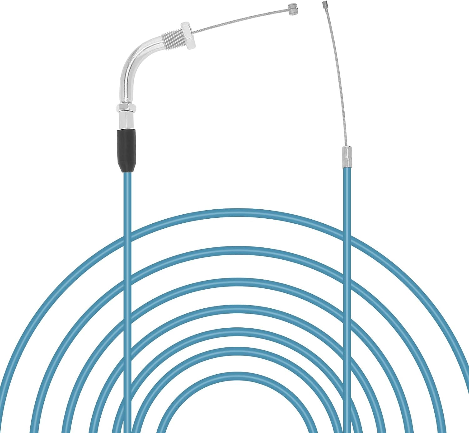 Windance 190Cm/74.8" Universal Motorcycle Refitting Throttle Cable, Adjustable Flat Slide Carburetor Throttle Cable Fit for Honda/Yamaha/Keihin GY6 Scooter ATV (Yellow)