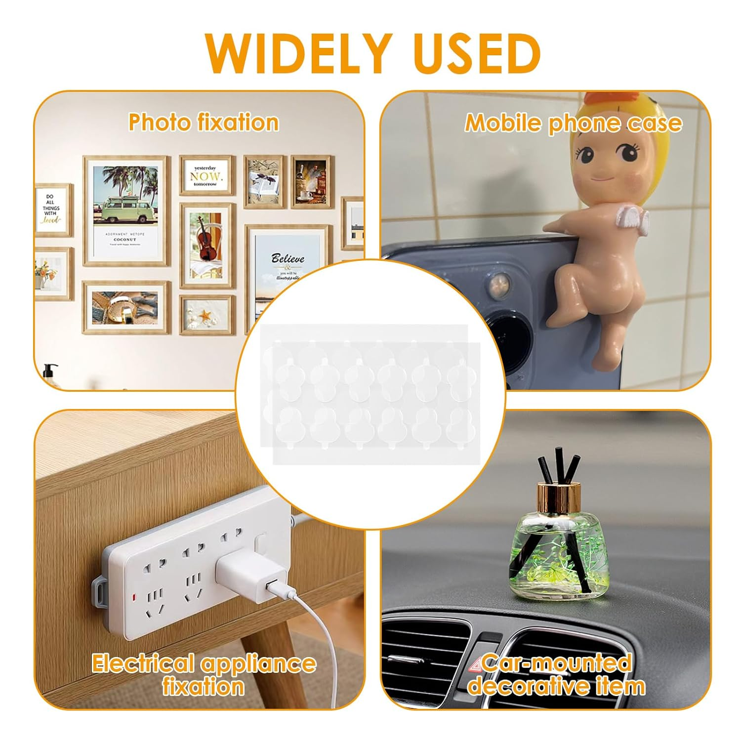 144 Pcs Sonny Angel Hipper Adhesive Tape - Double Sided Clear Sticky Putty Pads for Secure Hold - Perfect Sonny Angel Stickers - Fit for Doll Display & Craft Projects - Strong & Residue-Free Adhesive image number 5