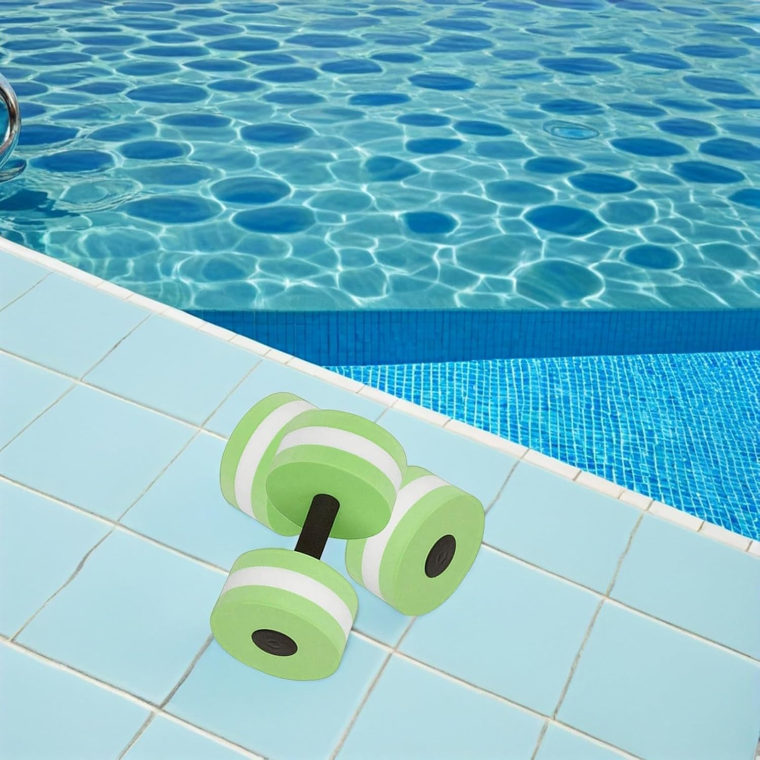 JOINPAYA Water Dumbbells for Pool Aquatic Exercise Eva Resistance Barbells for Water Aerobics Fitness Workouts image number 4