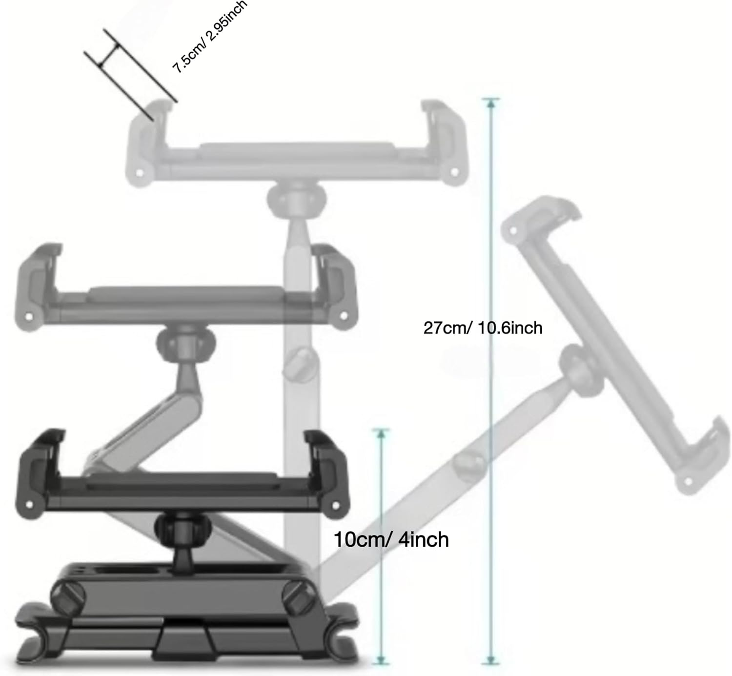 Mogico Rear Seat Phone and Tablet Holder, Universal Device Mount, Headrest Mounting, Adjustable Telescopic Design image number 1