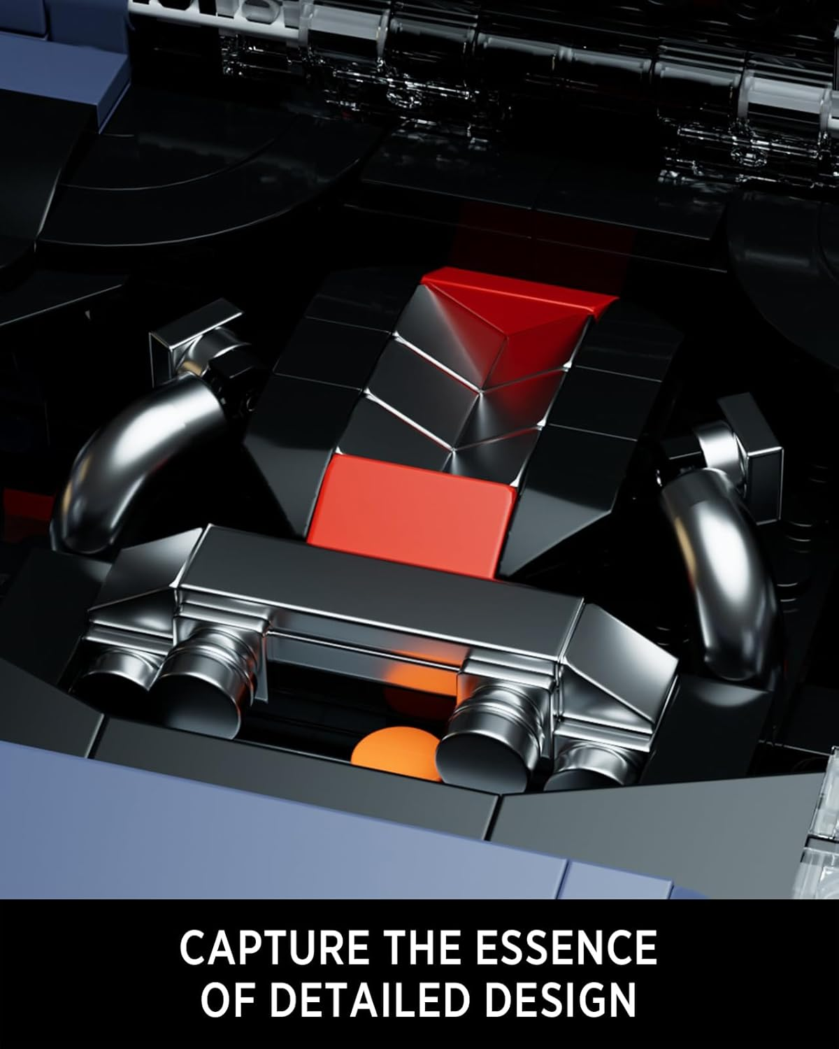 Nifeliz GTRS-35 Sports Car Building Sets, 1:14 Scale Collectible Model Set for Adults Car Enthusiasts, Gifts to Build and Display (1323 PCS, NF10285) image number 4