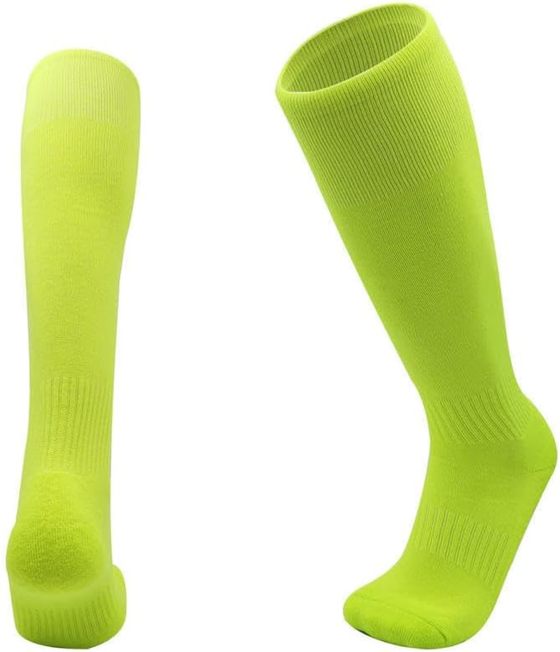 1STLY FITNESS - Socks Knee High 1 Pair Small-Med SIZE 1-6, EU32 - EU37 Kids Soccer Football Hockey Rugby Sports Sweat Wicking Slip Proof Plain Colours