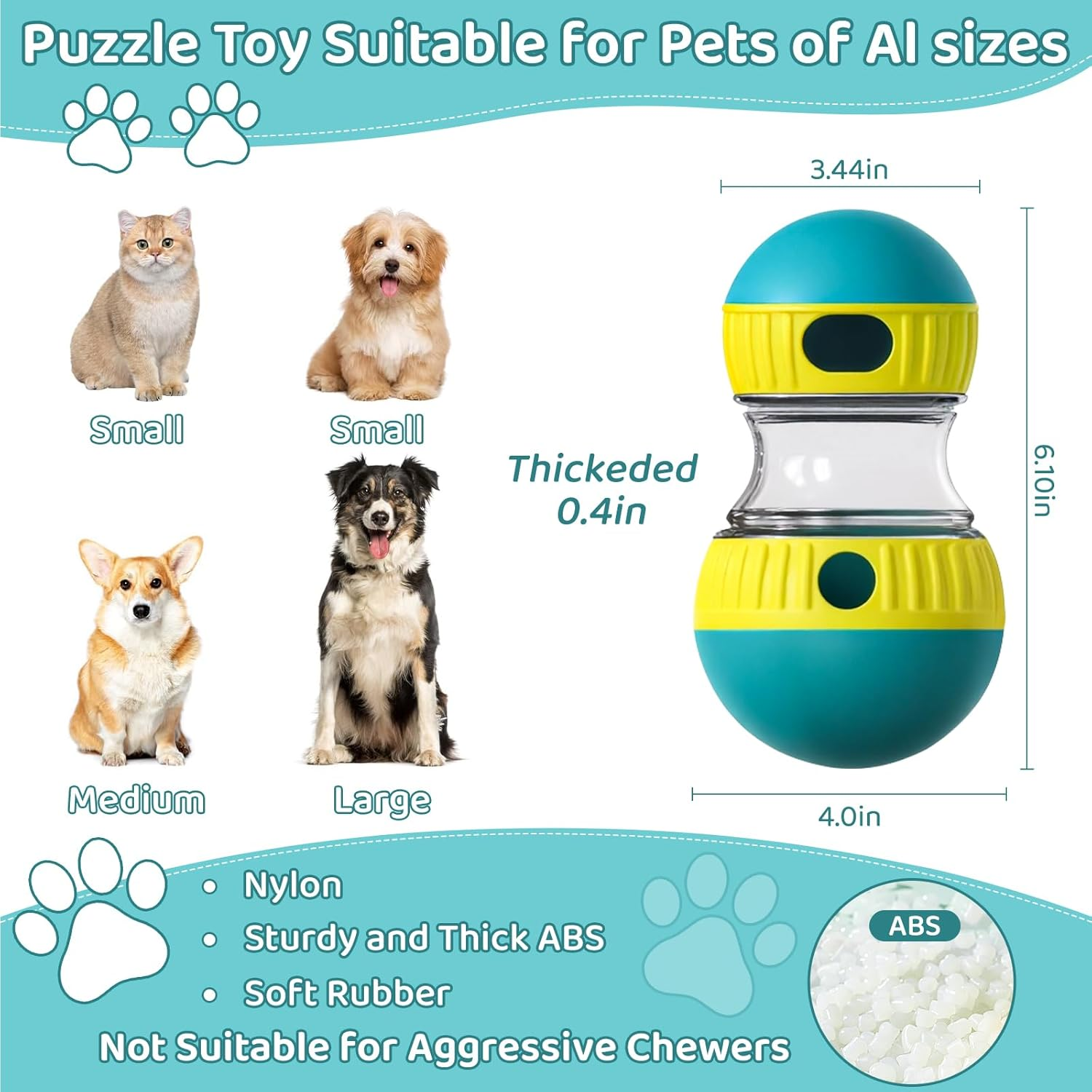 LOVELEDI Interactive Dog Puzzle Toys - Treat Dispensing Dogs Ball for Boredom, Food Dispenser Tough Slow Feeder for Small, Medium, Large Dogs, Puppy Enrichment Training Chase Toy to Keep Them Busy image number 5