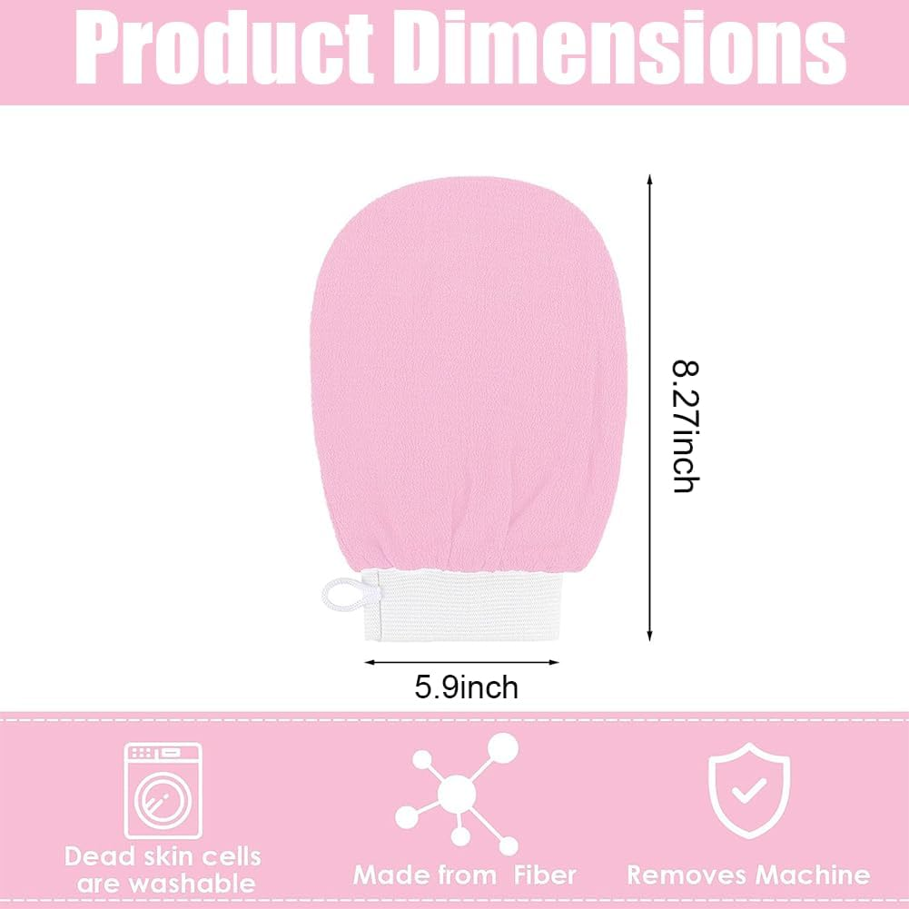 2 Pcs Exfoliating Body Glove, Dead Skins Remover Glove, Soft Bath Exfoliation Mitt, Effective Exfoliatings Scrub for Women Men, Smooth Skin Treatments image number 4