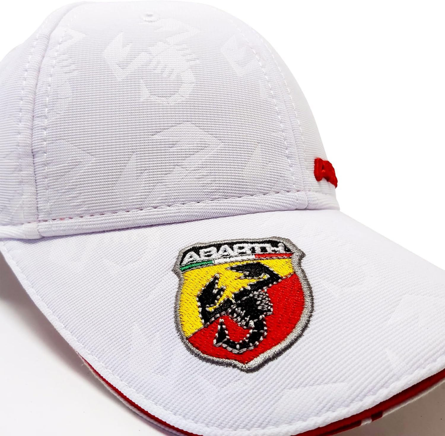 Abarth White Curved Visor Hat - White image number 5