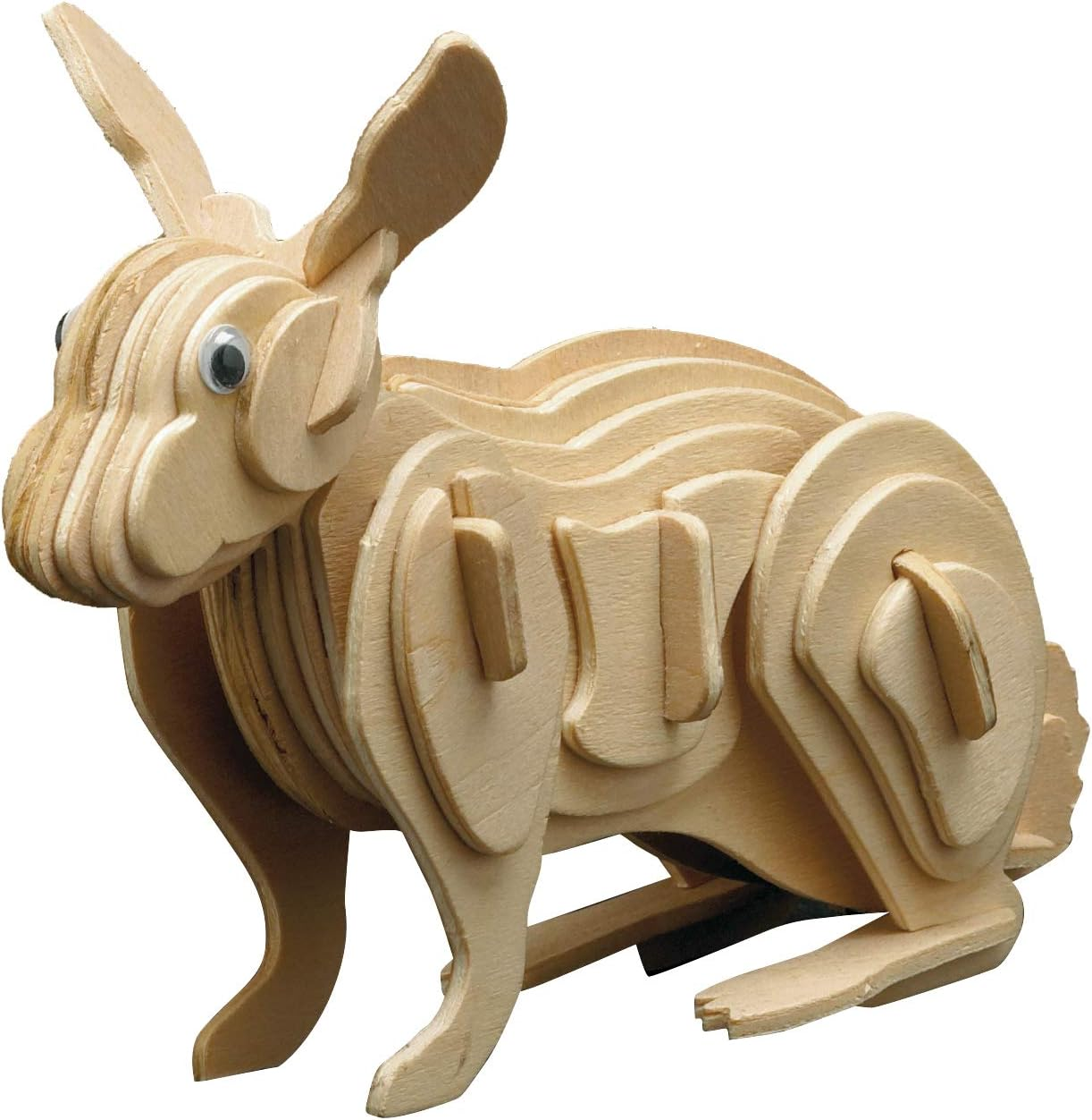 Siva Toys Siva Toys858/3 Woodconstruction Rabbit, Multicoloured image number 1