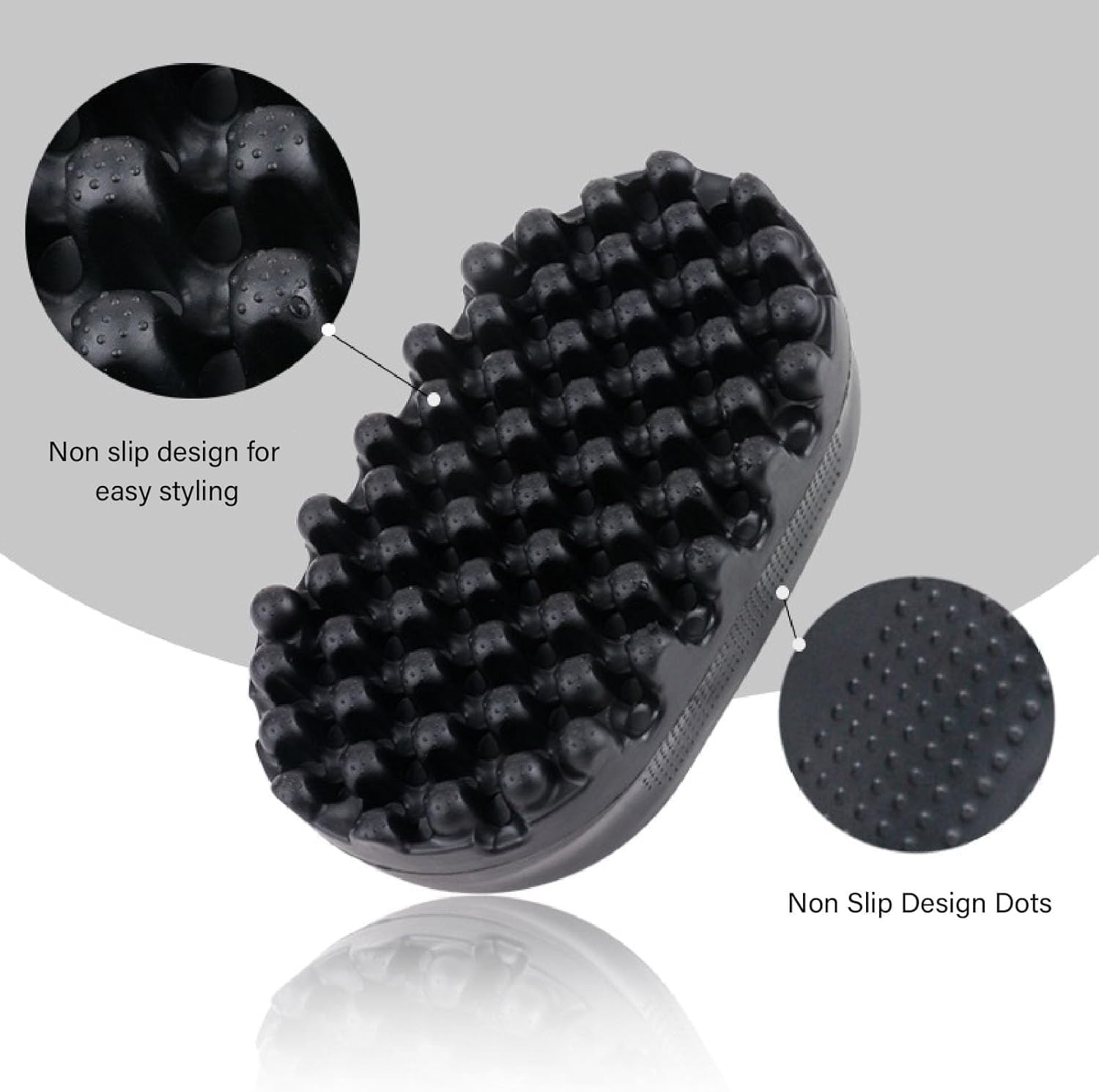 Dreadlock Hair Brush Curling Hair Combs Set, 2Pcs Rubber Curling Twist Comb,Curling Twisted Hair Brush Afro Braid Dreadlocks Comb,Rubber Curling Twisted Hair Combs image number 1