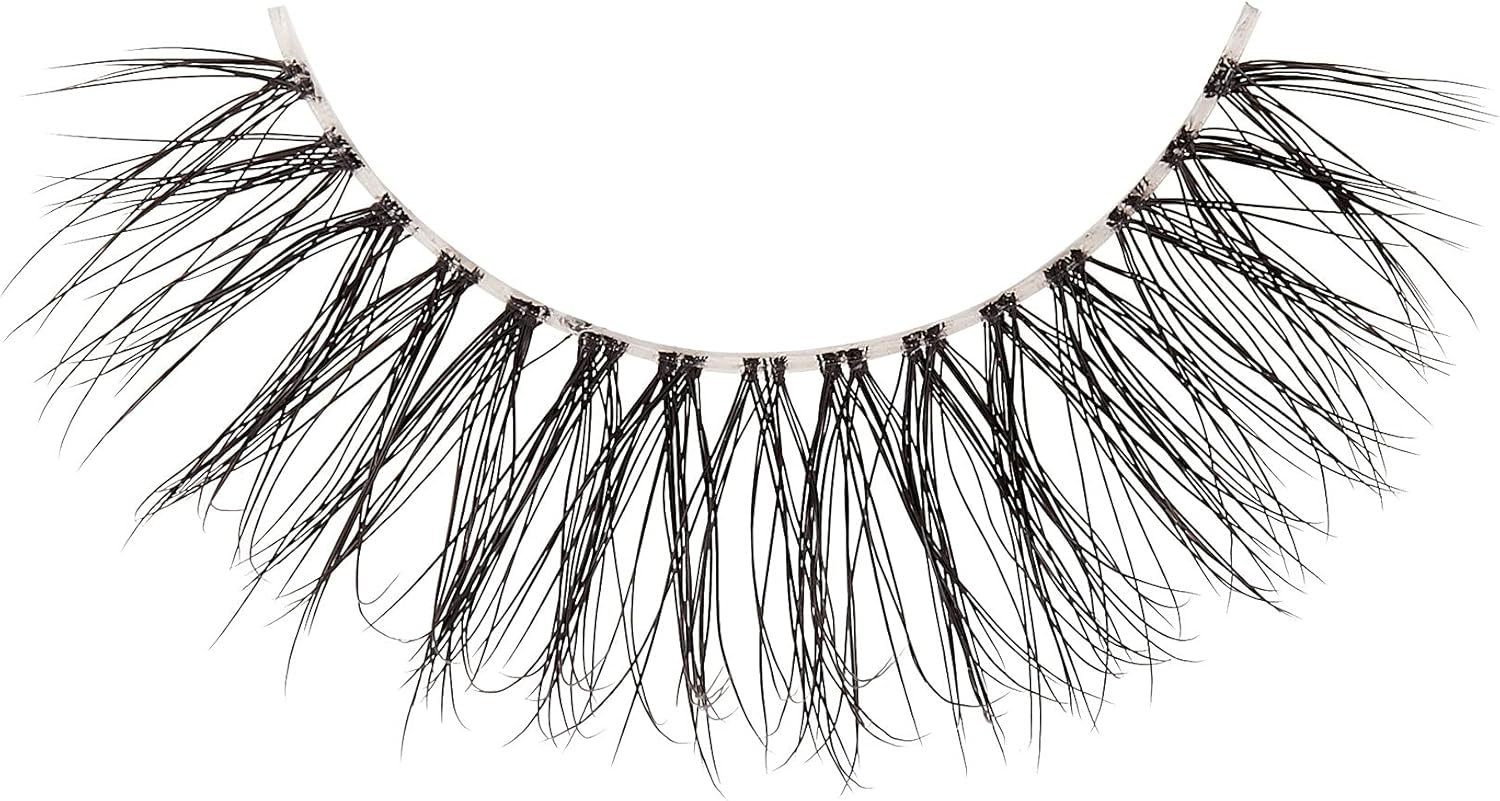 KISS Lash Couture Luxtensions Collection False Eyelashes, Flat Lash Technology, Super Slim Lash Band, Real Lash Extension Fibers, Reusable, Contact Lens Friendly Strip Lashes, Style Black Swan, 1 Pair image number 3